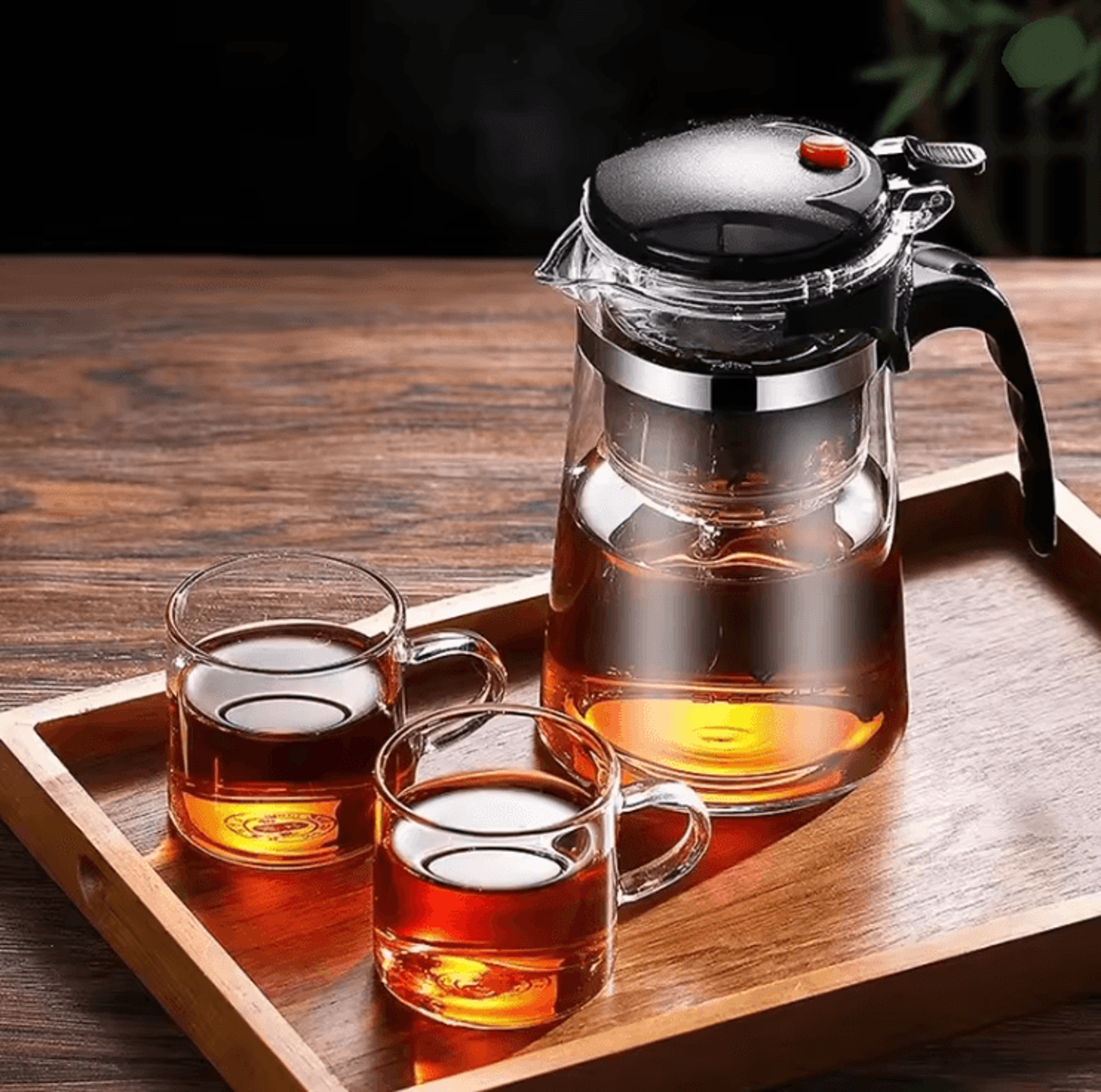 Glass Teapot With Built In Filter For Loose Leaf Tea And Herbal Brewing 0