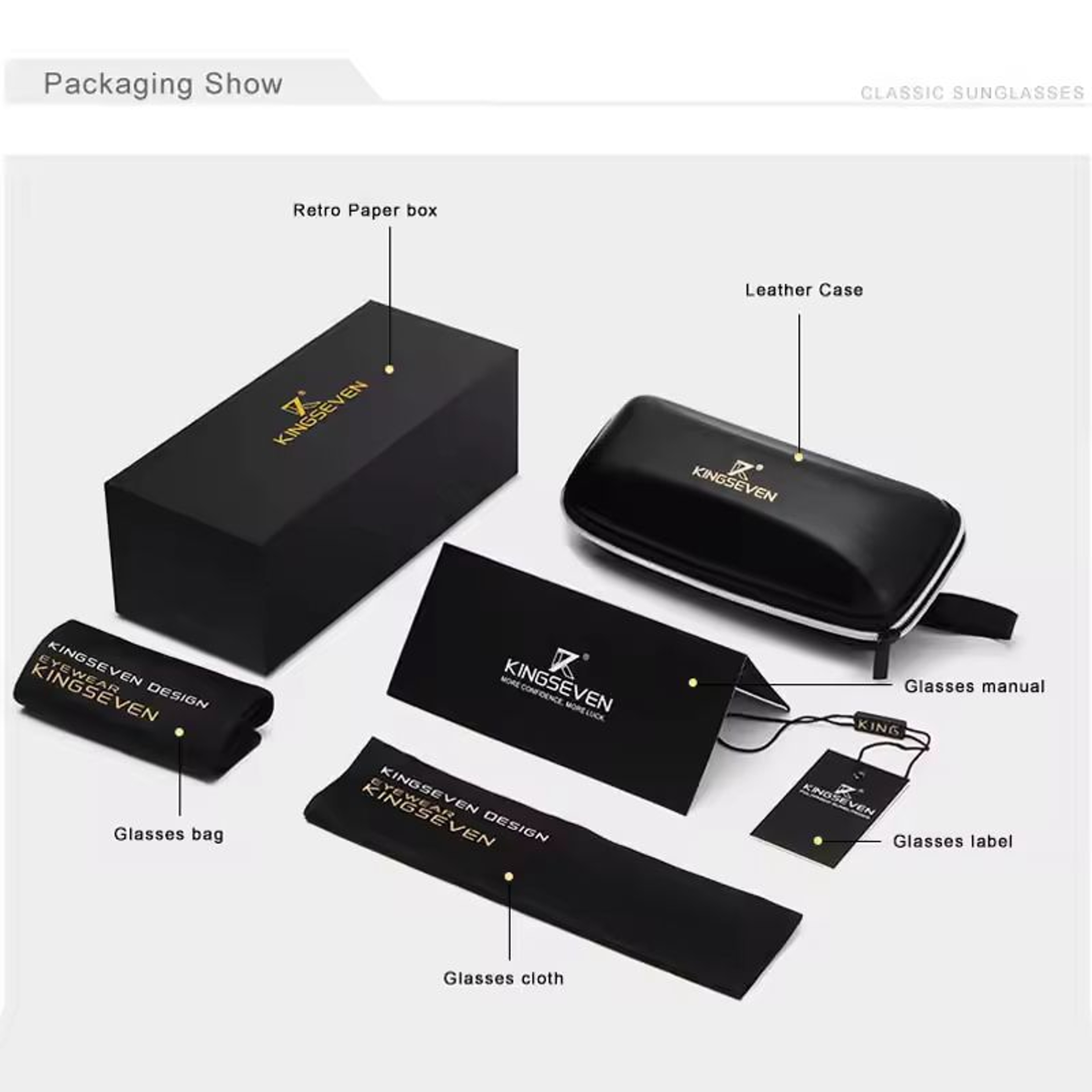 Kingseven Vintage Polarized Sunglasses For Men And Women 3