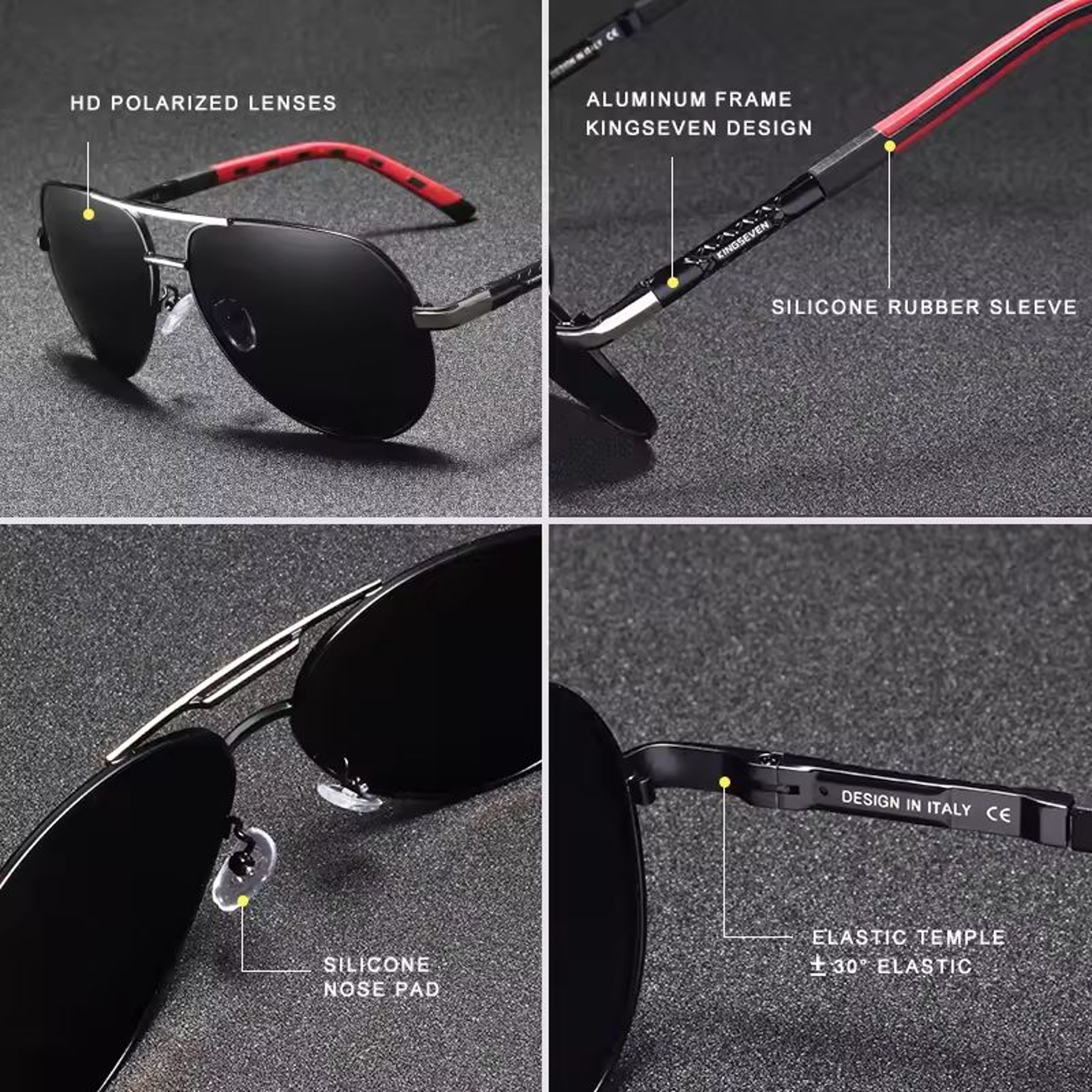 Kingseven Vintage Polarized Sunglasses For Men And Women 2