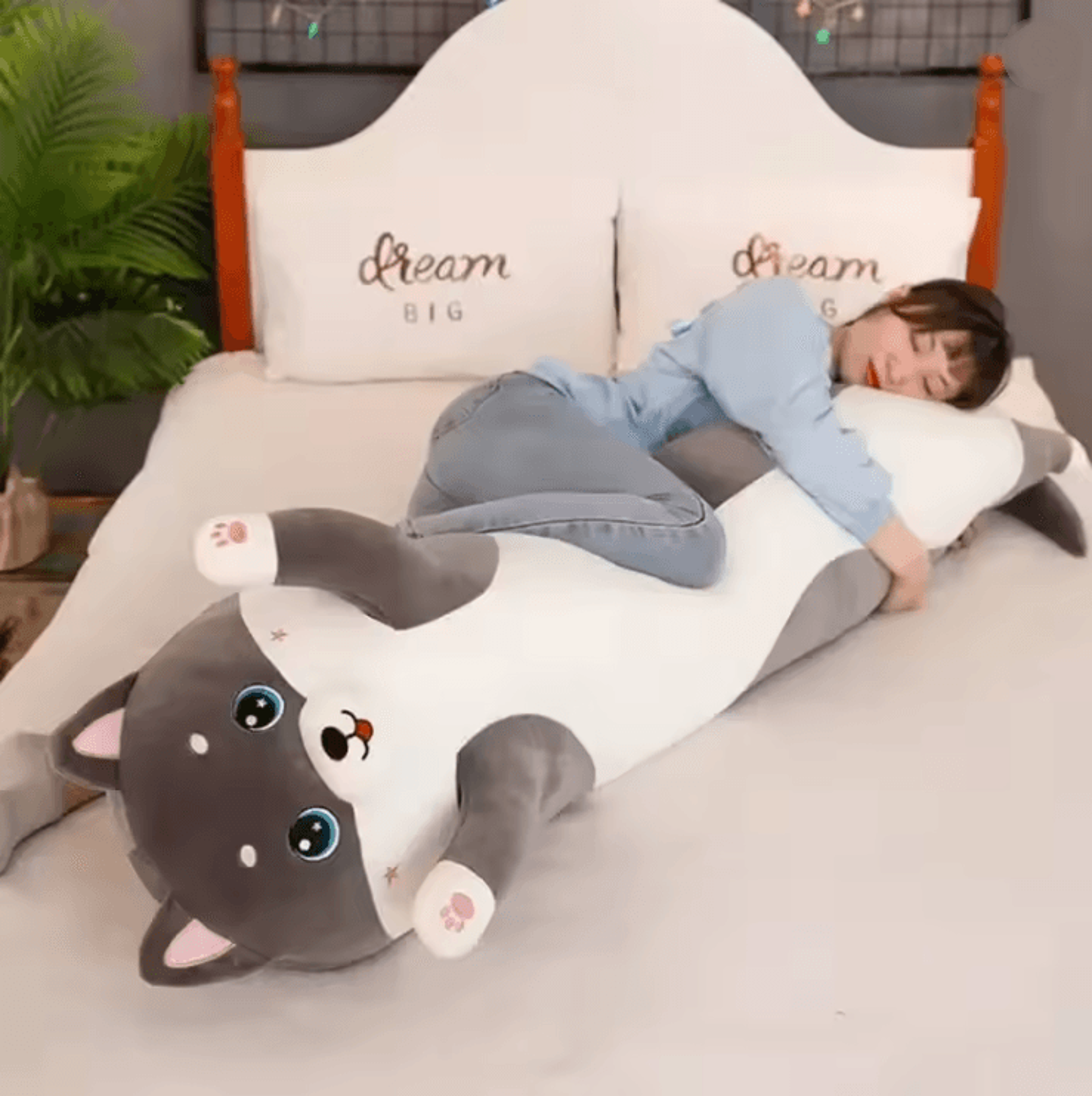 CuddlePaws Husky Body Pillow Plush 0
