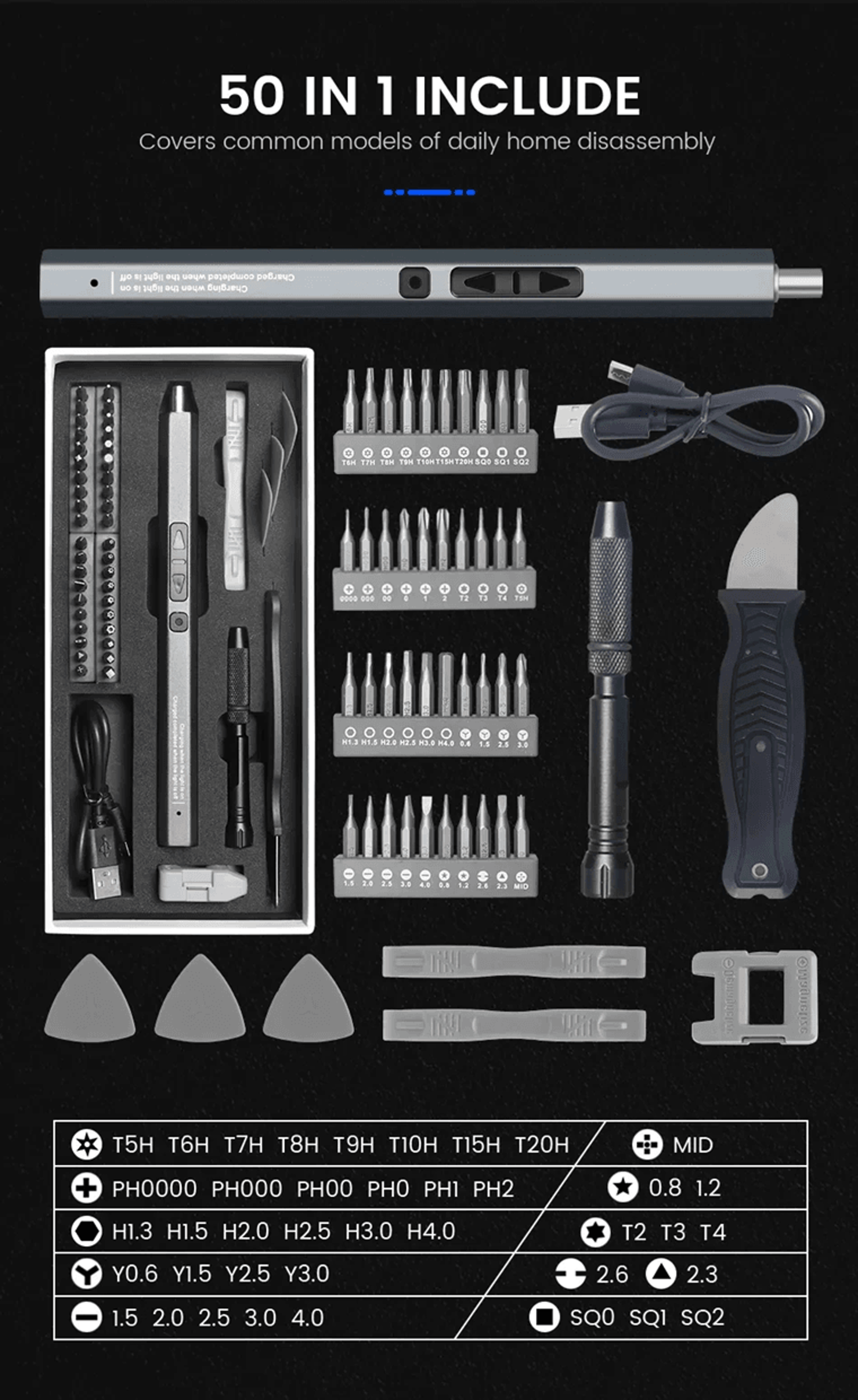 PowerFix Pro Cordless Electric Screwdriver Set 4