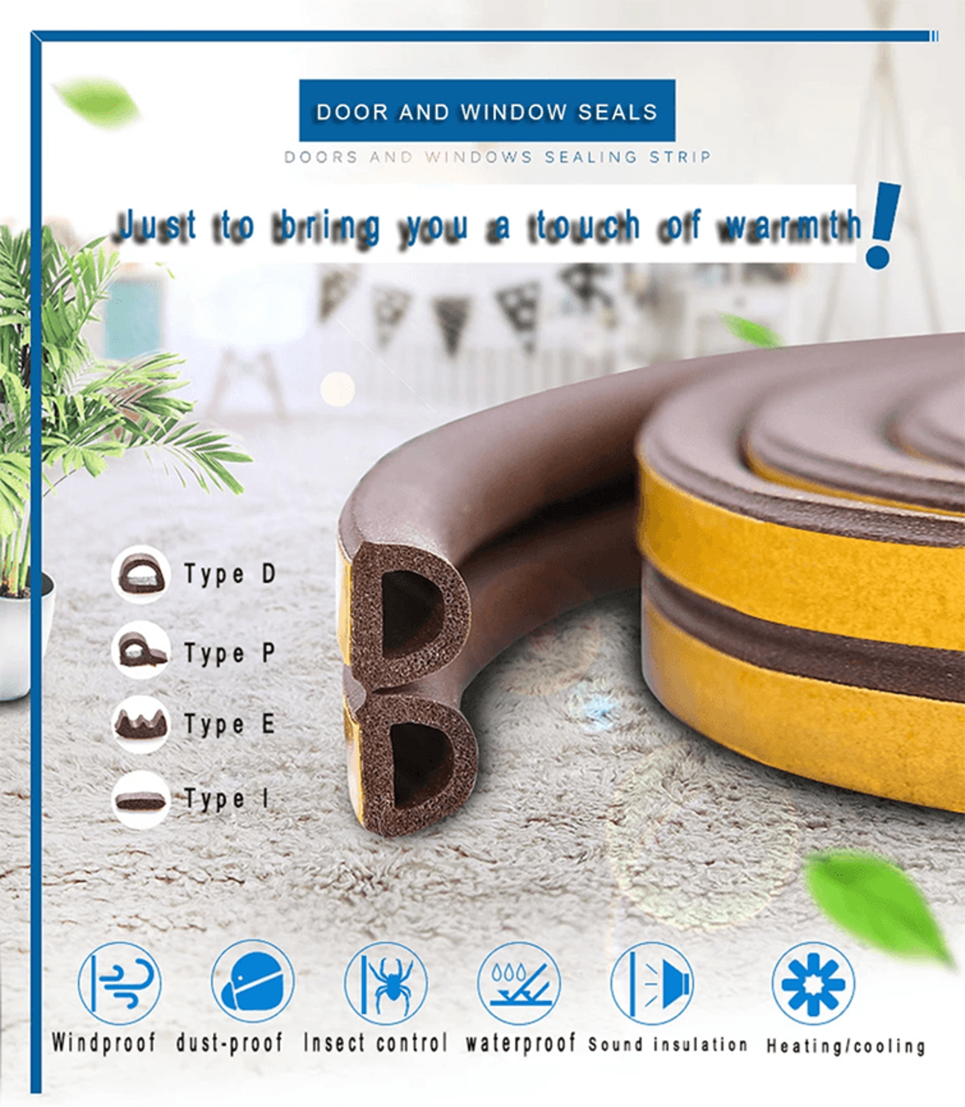 SealPro Self Adhesive Weather Stripping Tape 0
