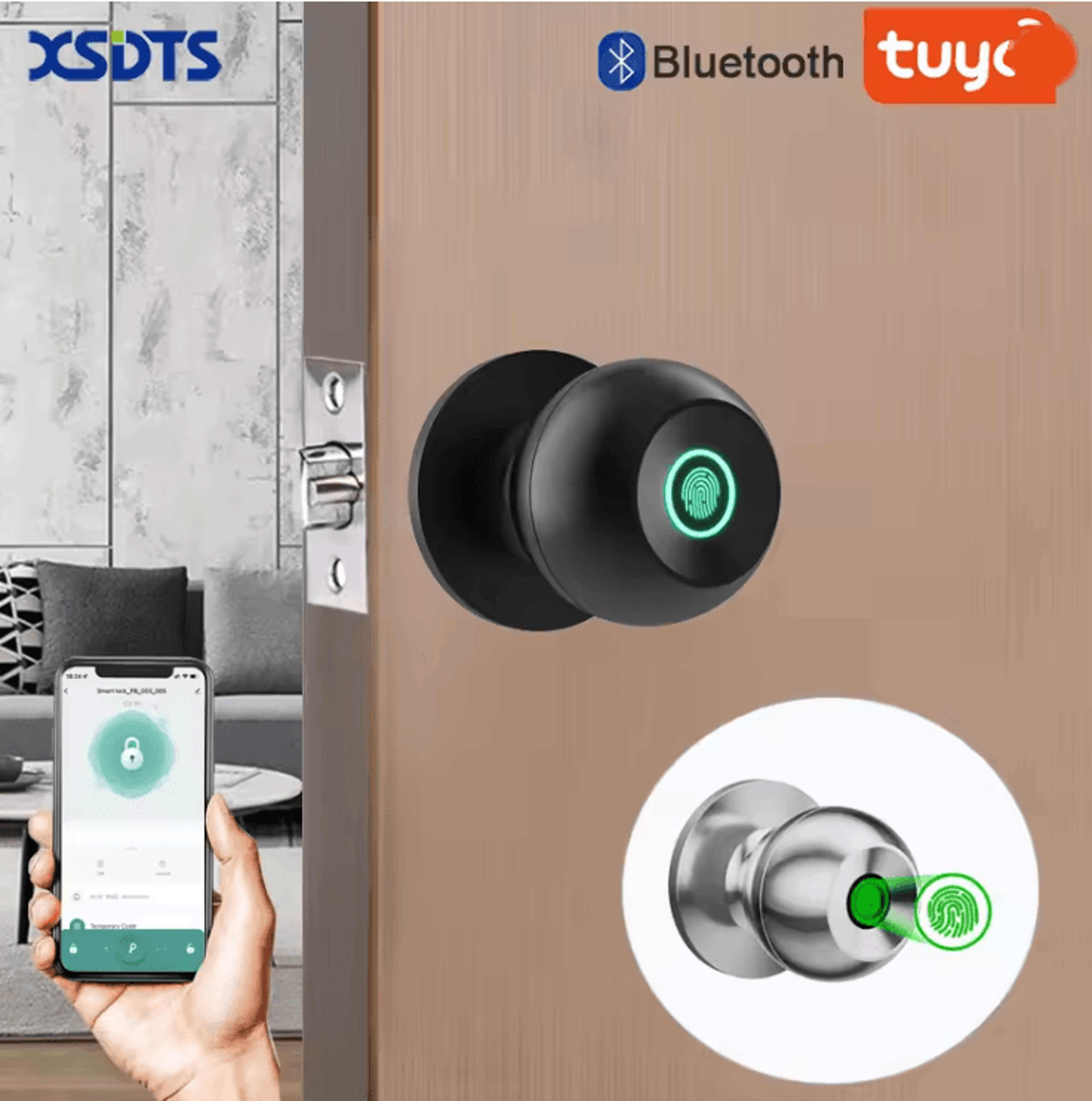 SafeAccess Tuya Fingerprint Smart Door Lock 0