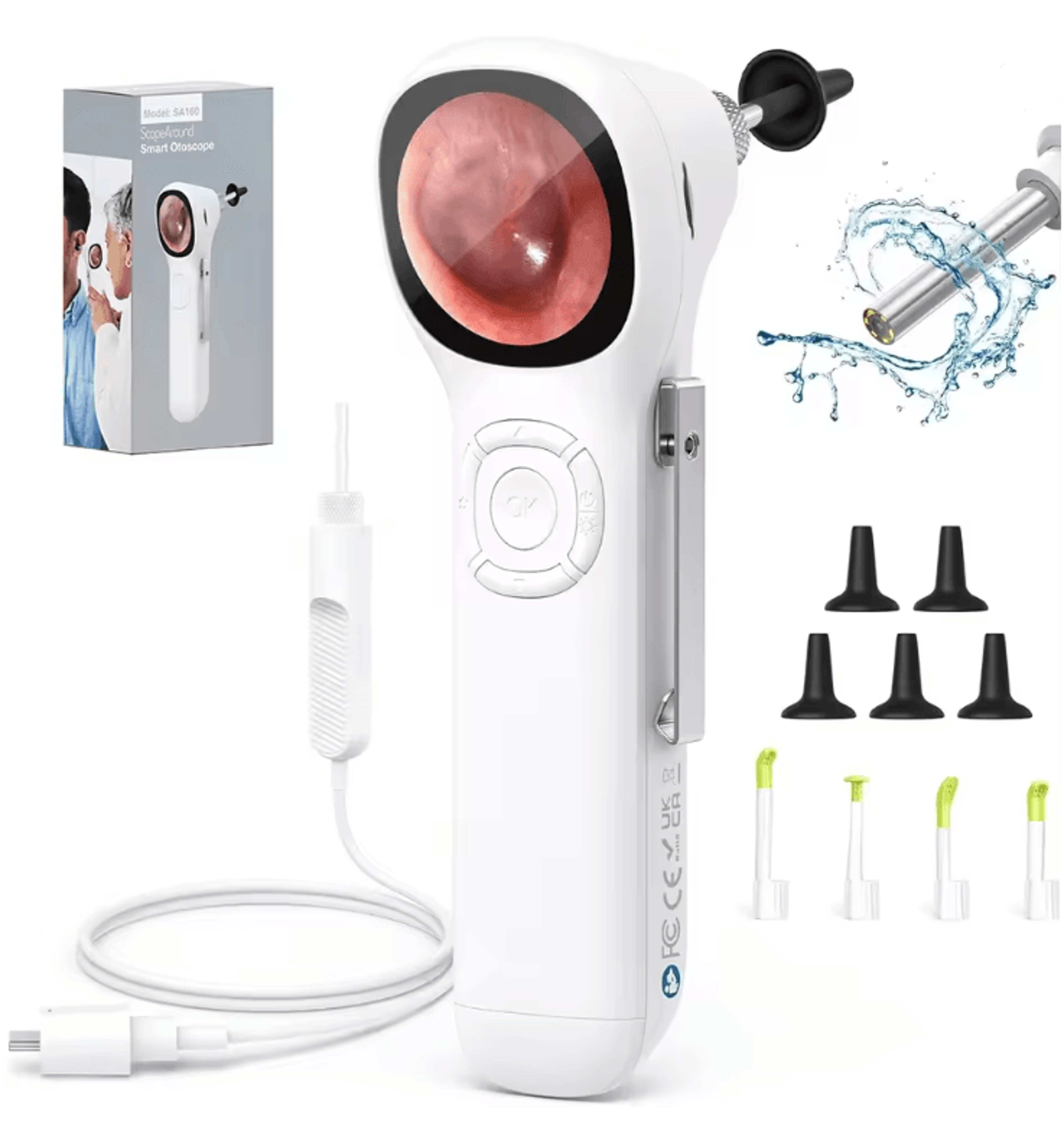 ScopeAround SA160 Digital Otoscope 720p IPS Ear Camera 0