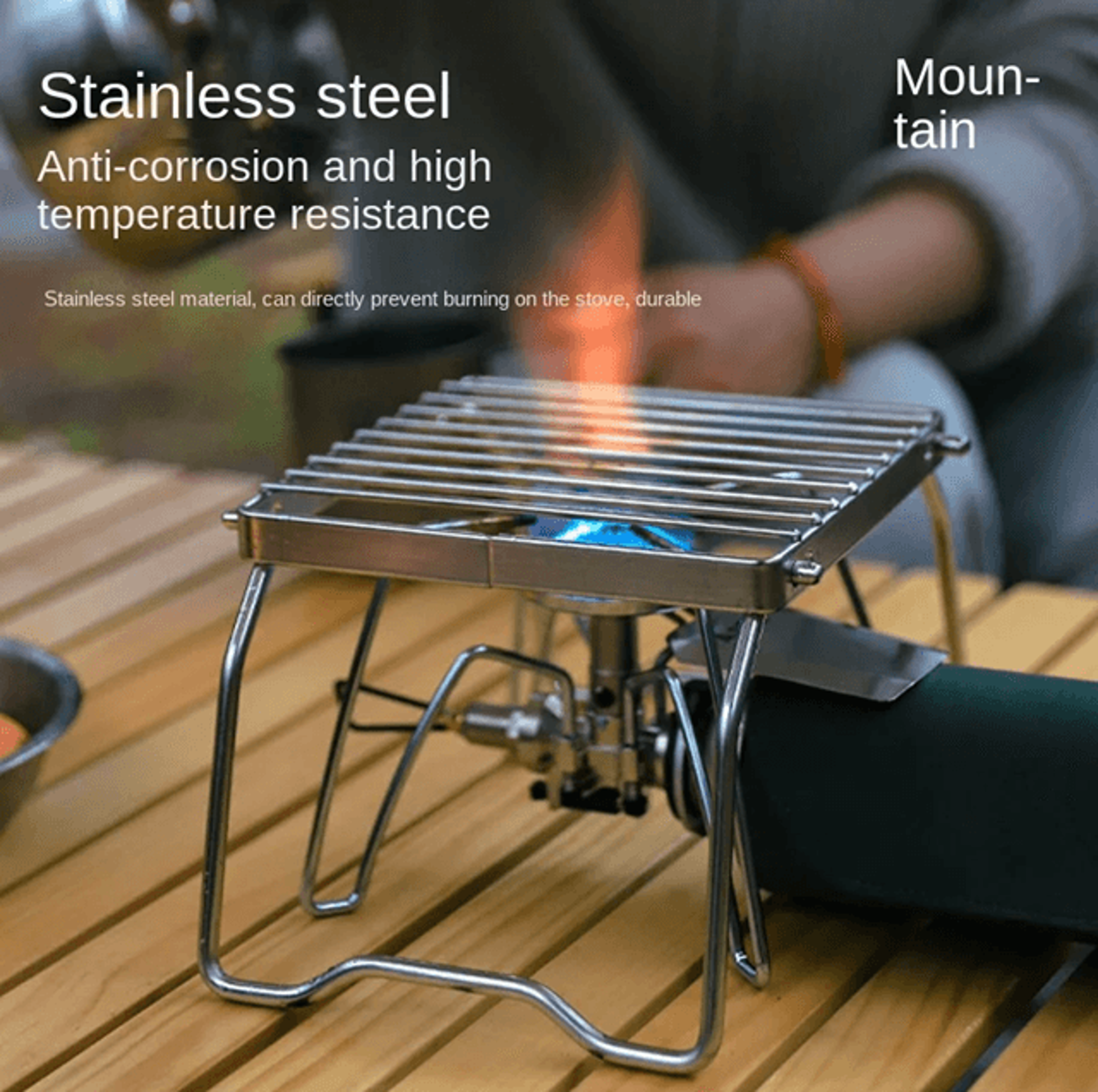 CampGrip Stainless Folding Stove  Grill Rack 0