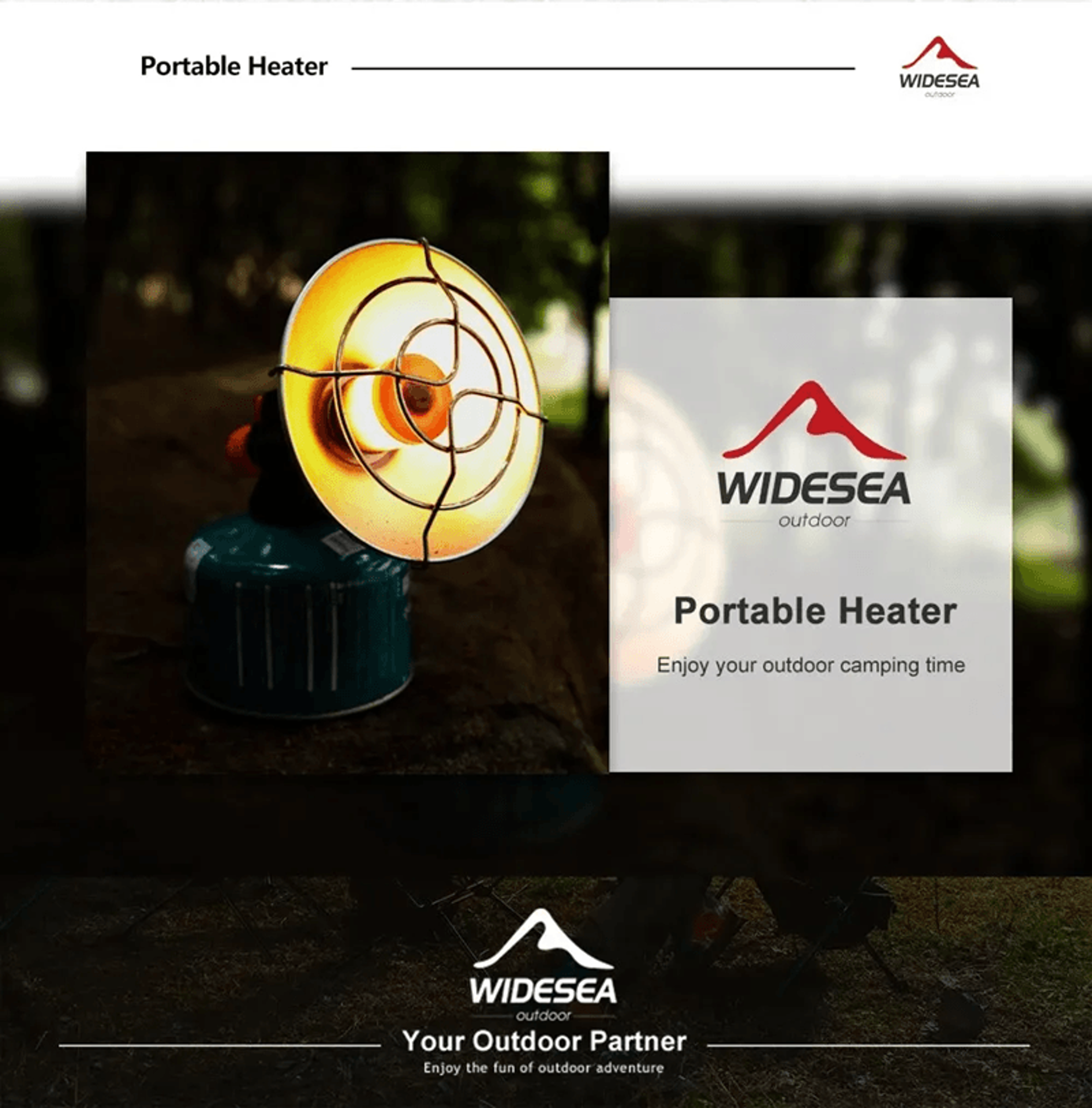 Widesea Portable Stainless Steel Camping Heater 0