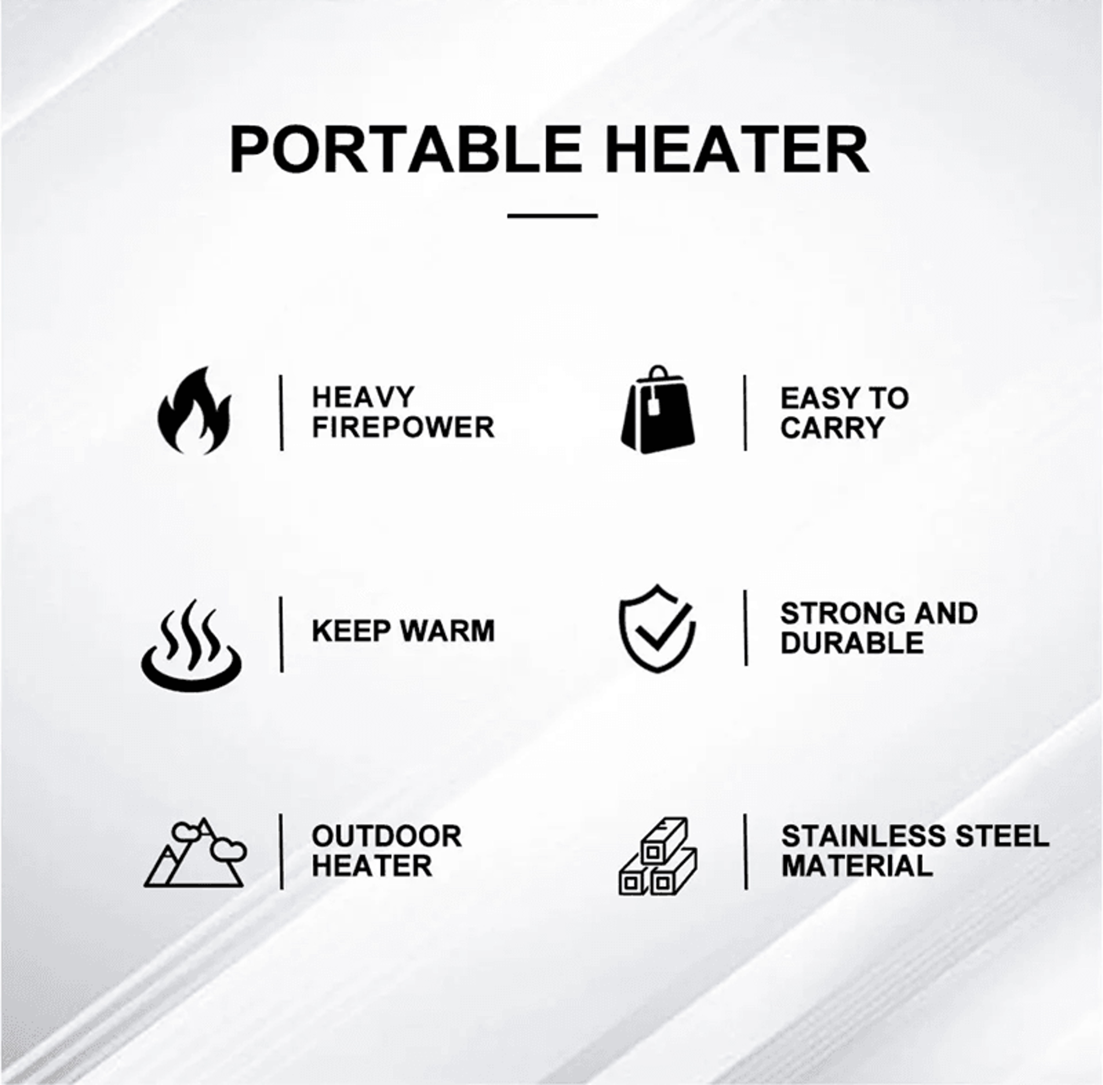 Widesea Portable Stainless Steel Camping Heater 5