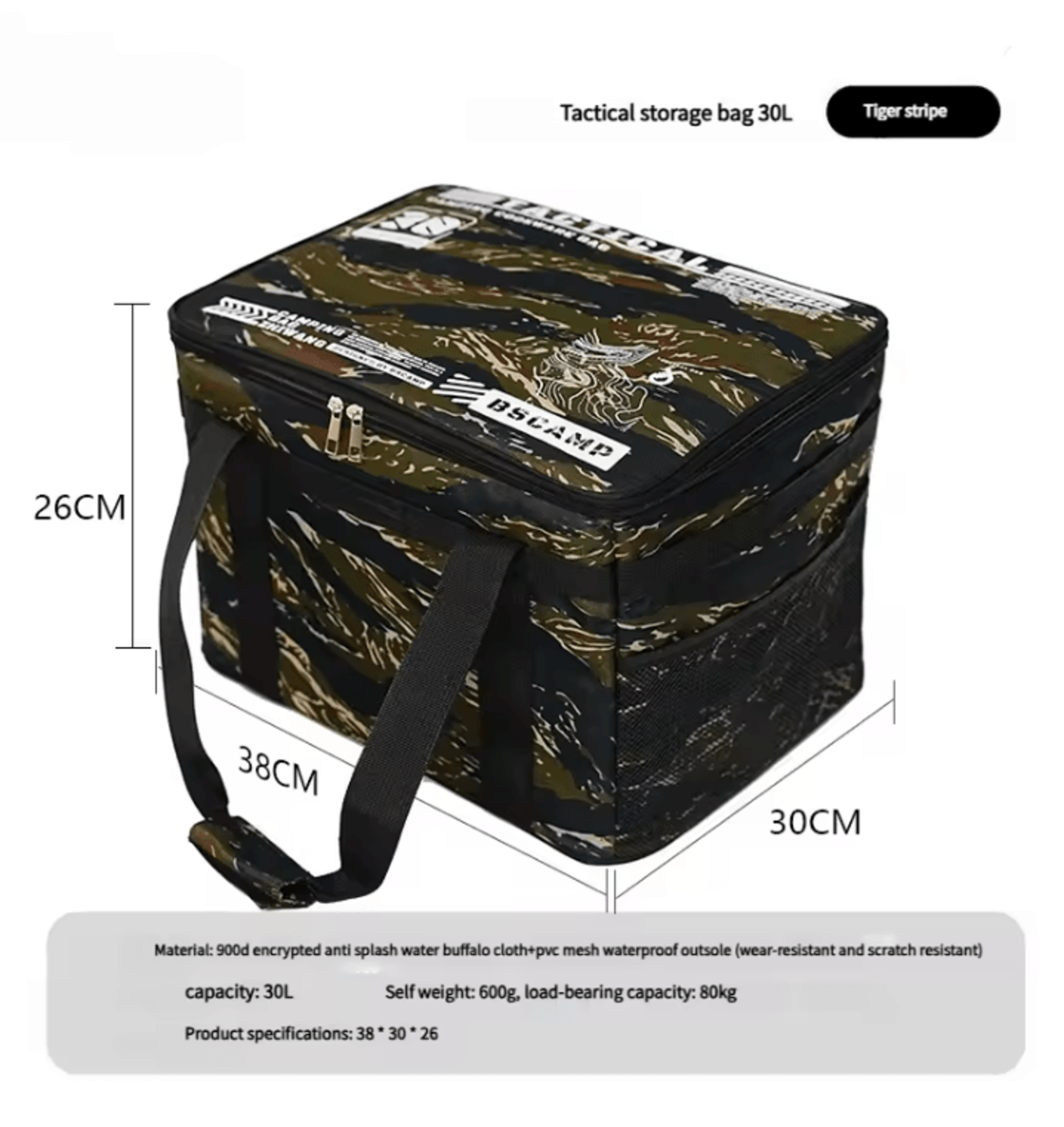 TrailMate Tactical Camping Storage Bag With Insulated Folding Design And MultiCompartment Organizer 3