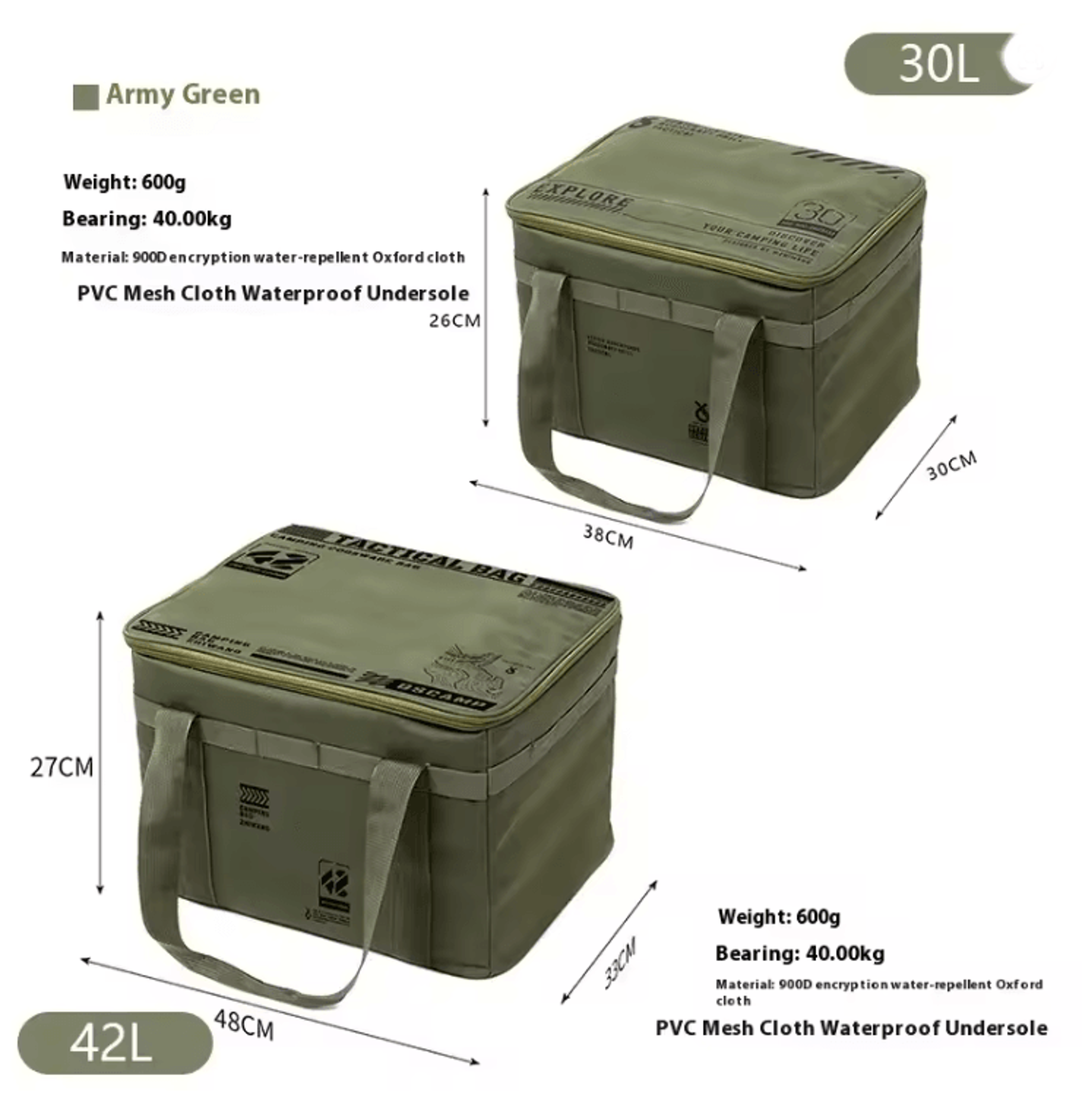 TrailMate Tactical Camping Storage Bag With Insulated Folding Design And MultiCompartment Organizer 7