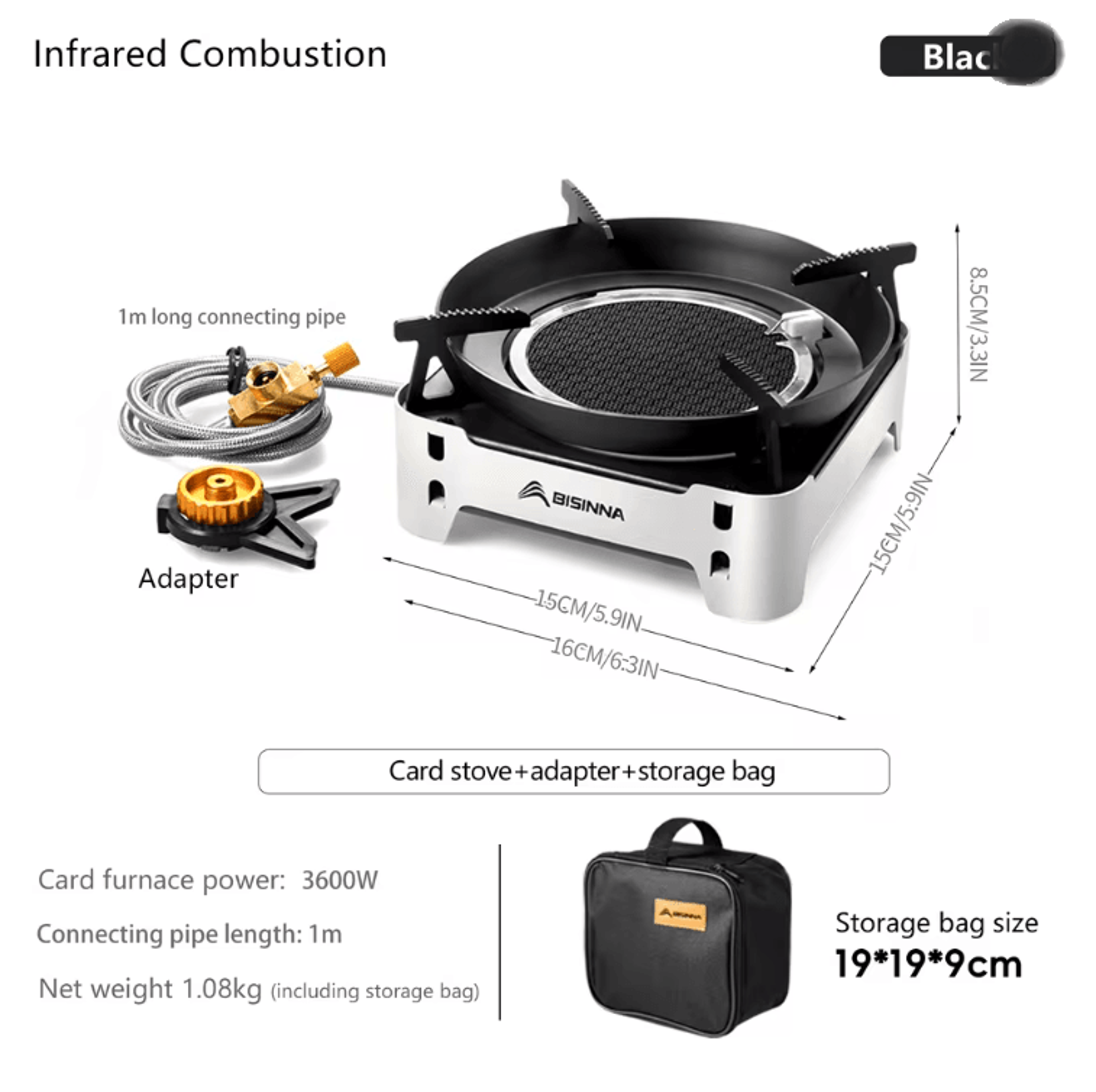 BISINNA High Power Infrared Camping Gas Stove  Portable Split Type Outdoor Burner For Hiking And Pi 4