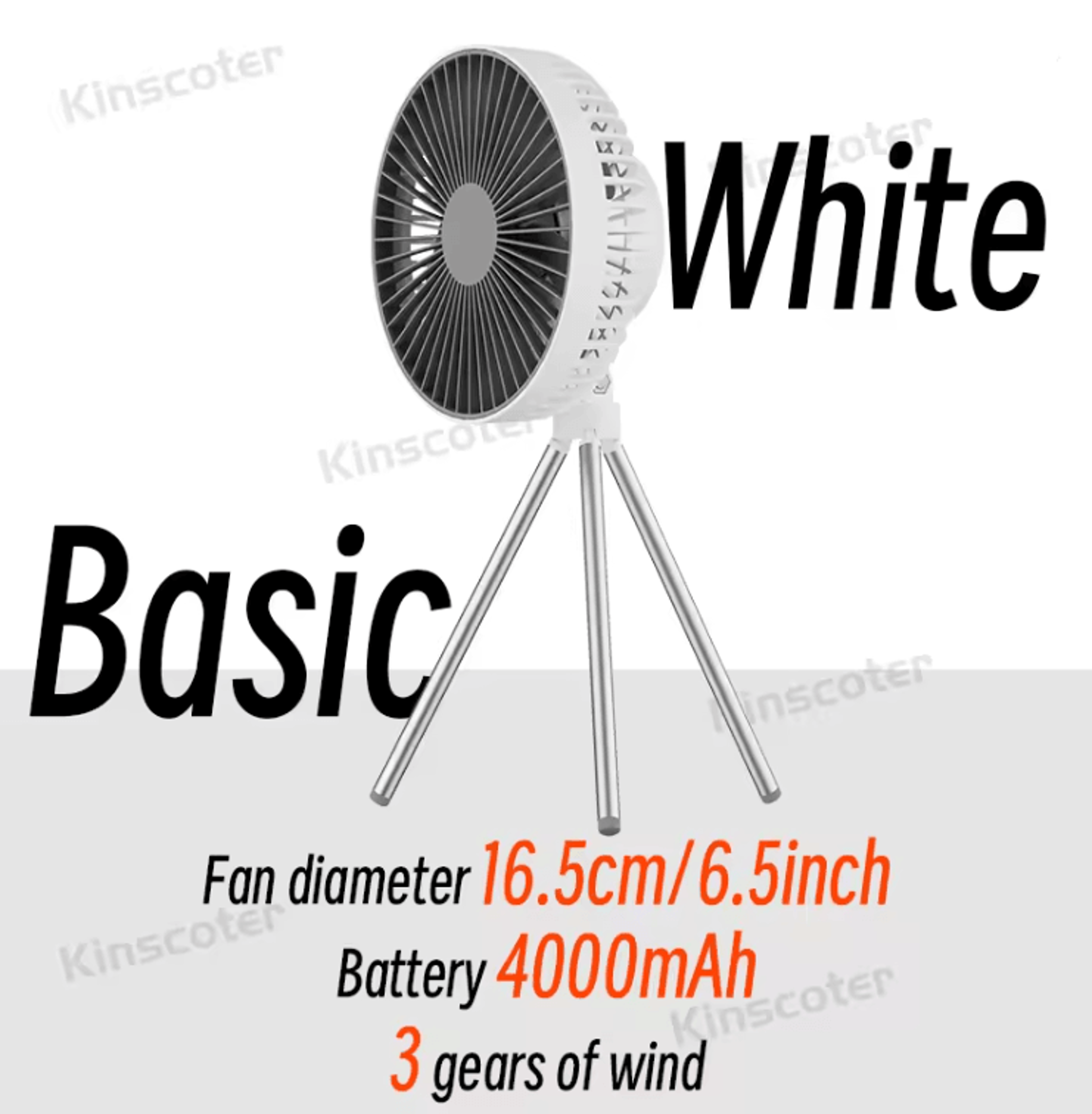 BreezeMate 10000mAh Rechargeable Camping Fan With LED Light And Power Bank Function 6