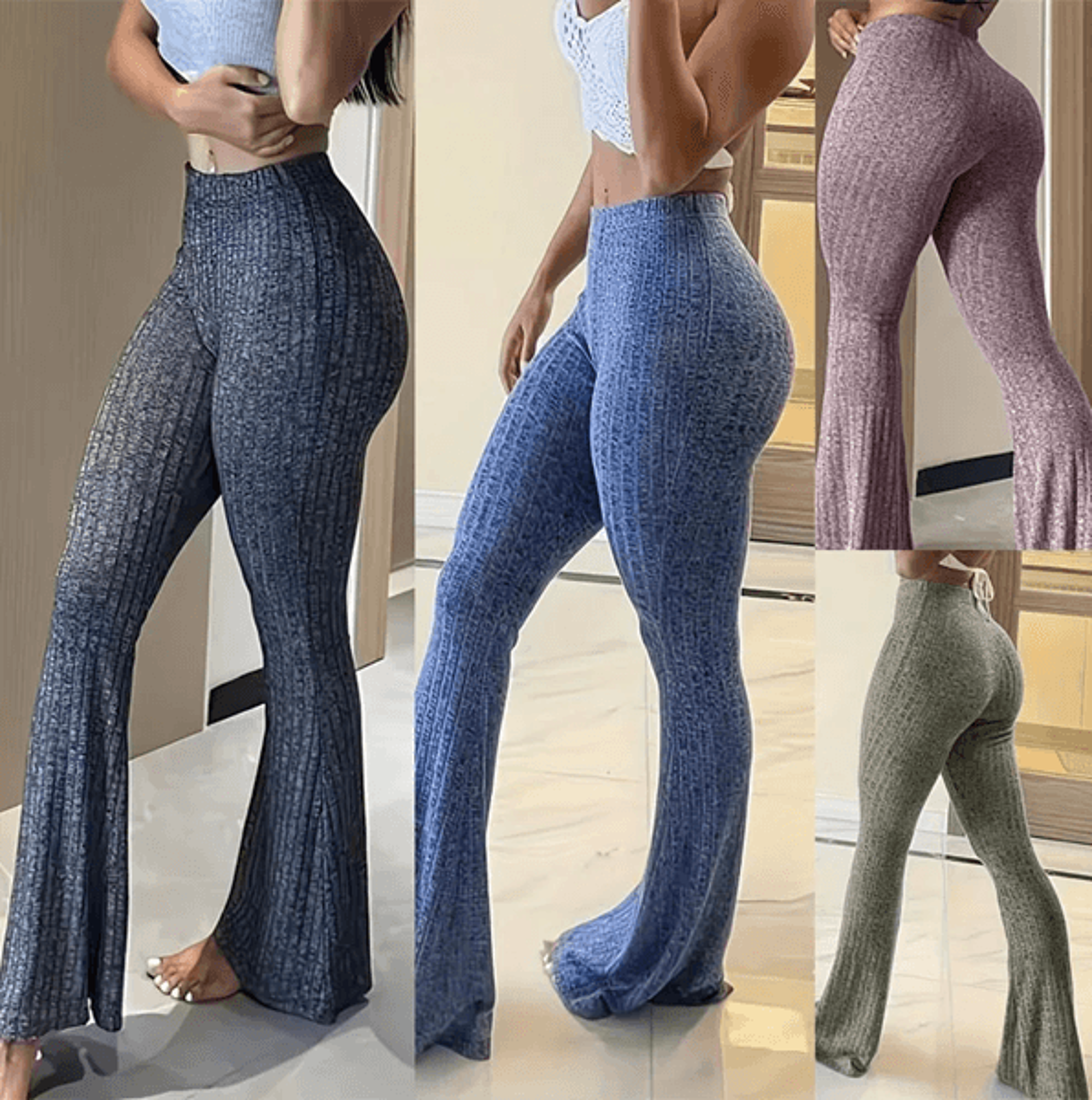 VelvaFit High Waist Flare Capri Pants For Women 0