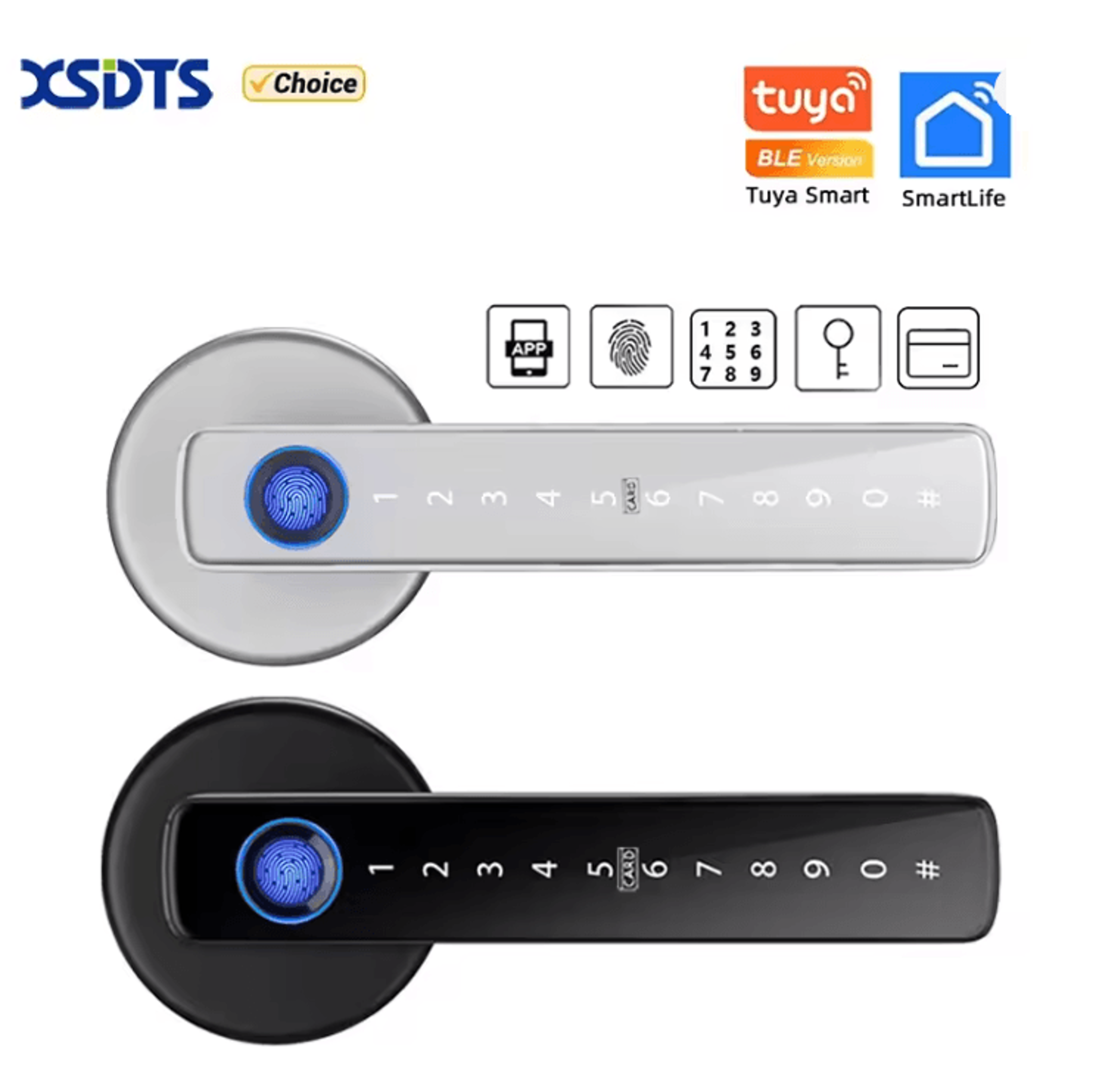 SmartSecure M5 Tuya Fingerprint Door Lock With App Control And Keyless Entry 0