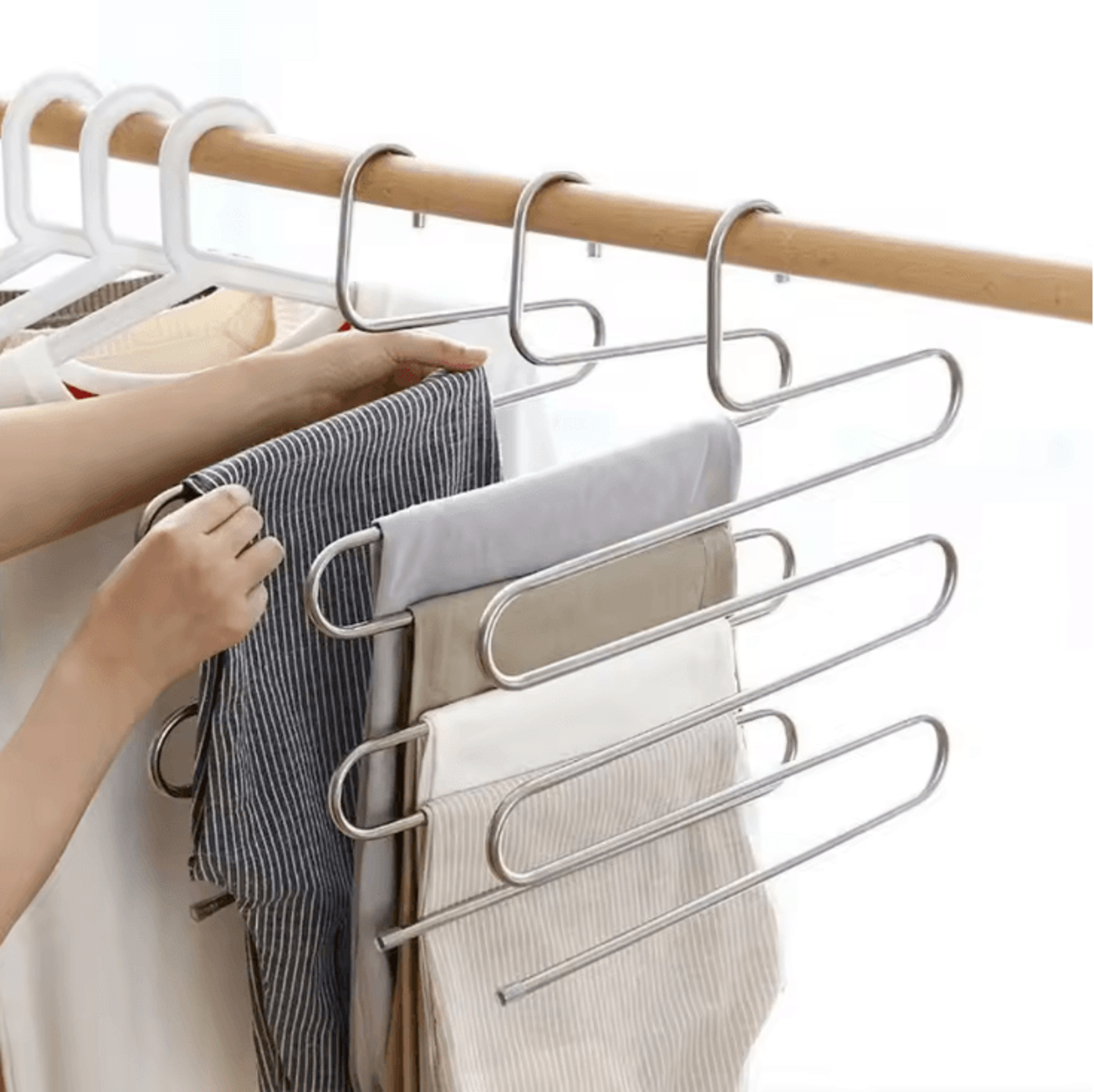 SmartSpace 5 Layer Multifunctional Clothes Hanger Organizer Rack 1