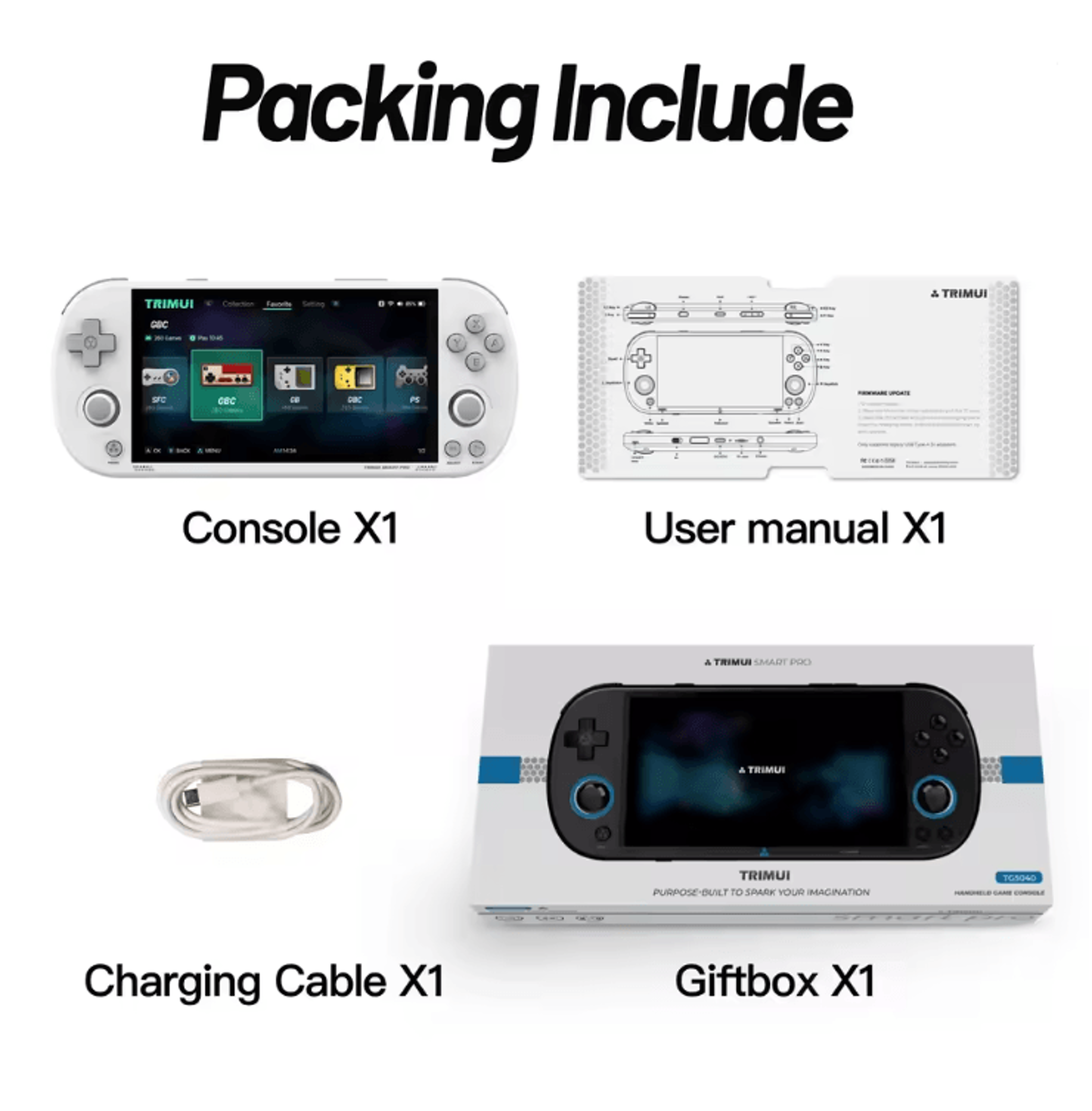 Trimui Smart Pro Handheld Game Console With 496 Inch IPS Screen And RGB Lighting 6