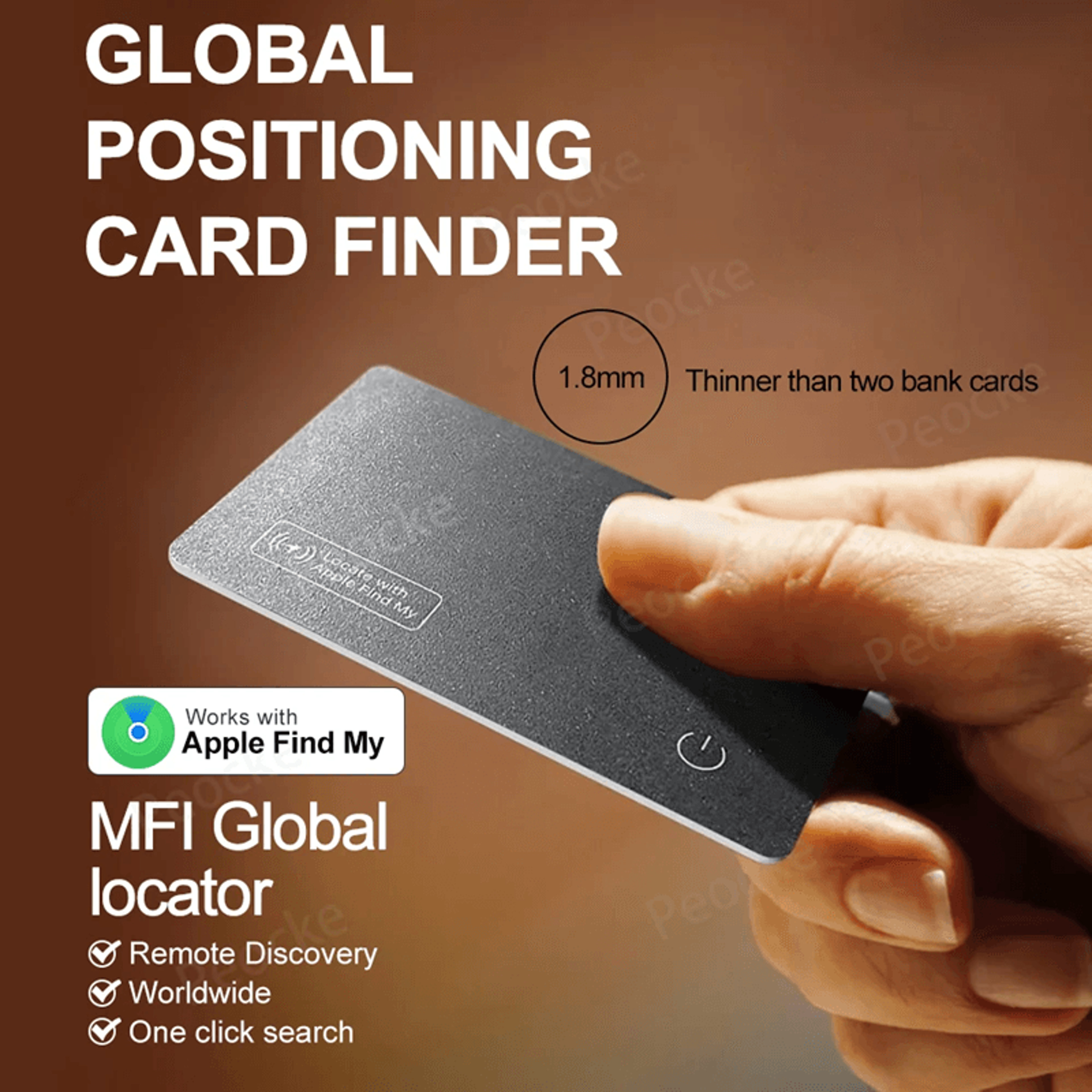 TrackMate Smart Wallet Card GPS Bluetooth Tracker For IPhone 0