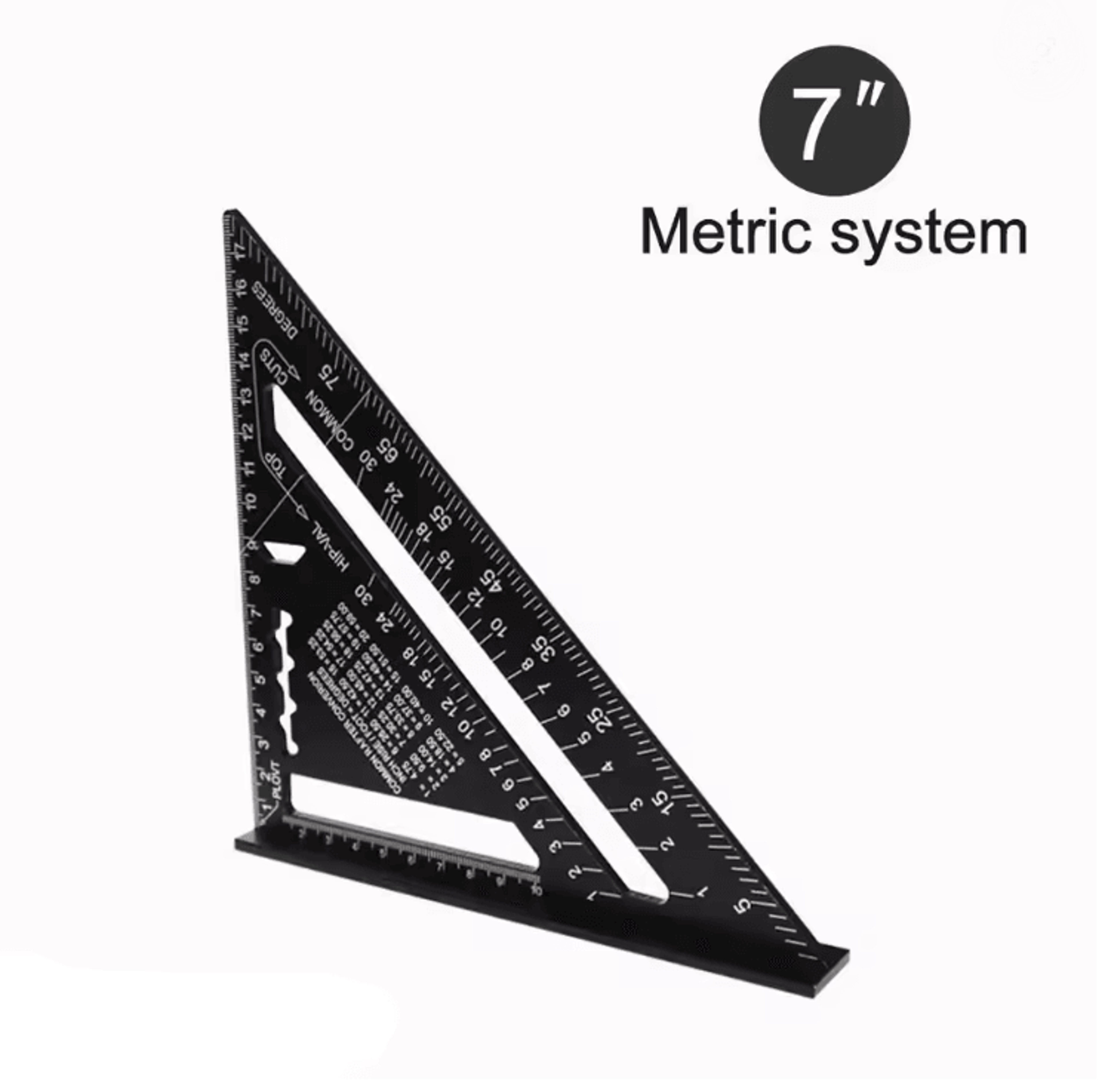 Precision Pro 7 Inch Aluminum Alloy Triangle Ruler For Woodworking And Carpentry 4