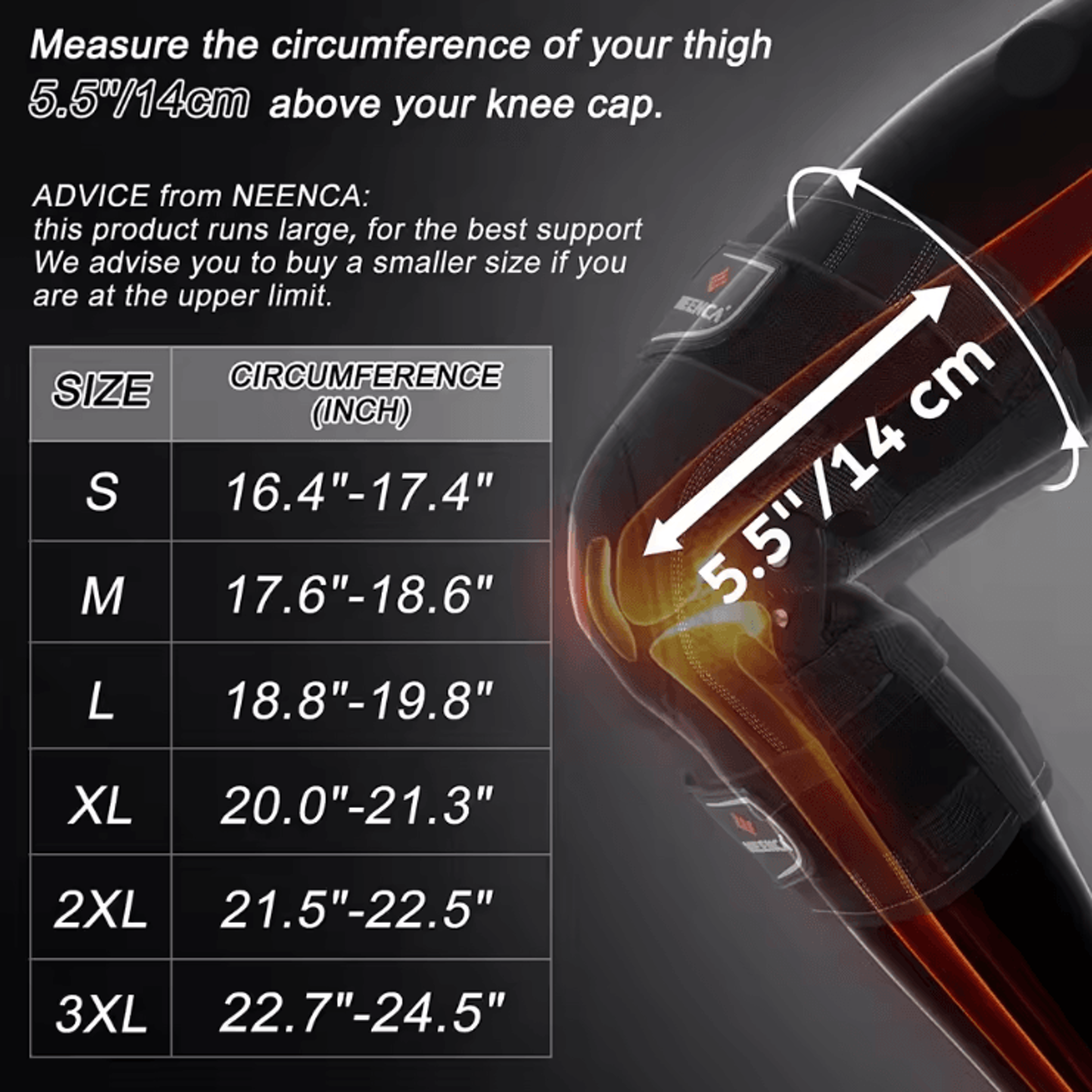 Neenca Hinged Knee Brace With Copper Stabilizers And Patella Gel Support 3