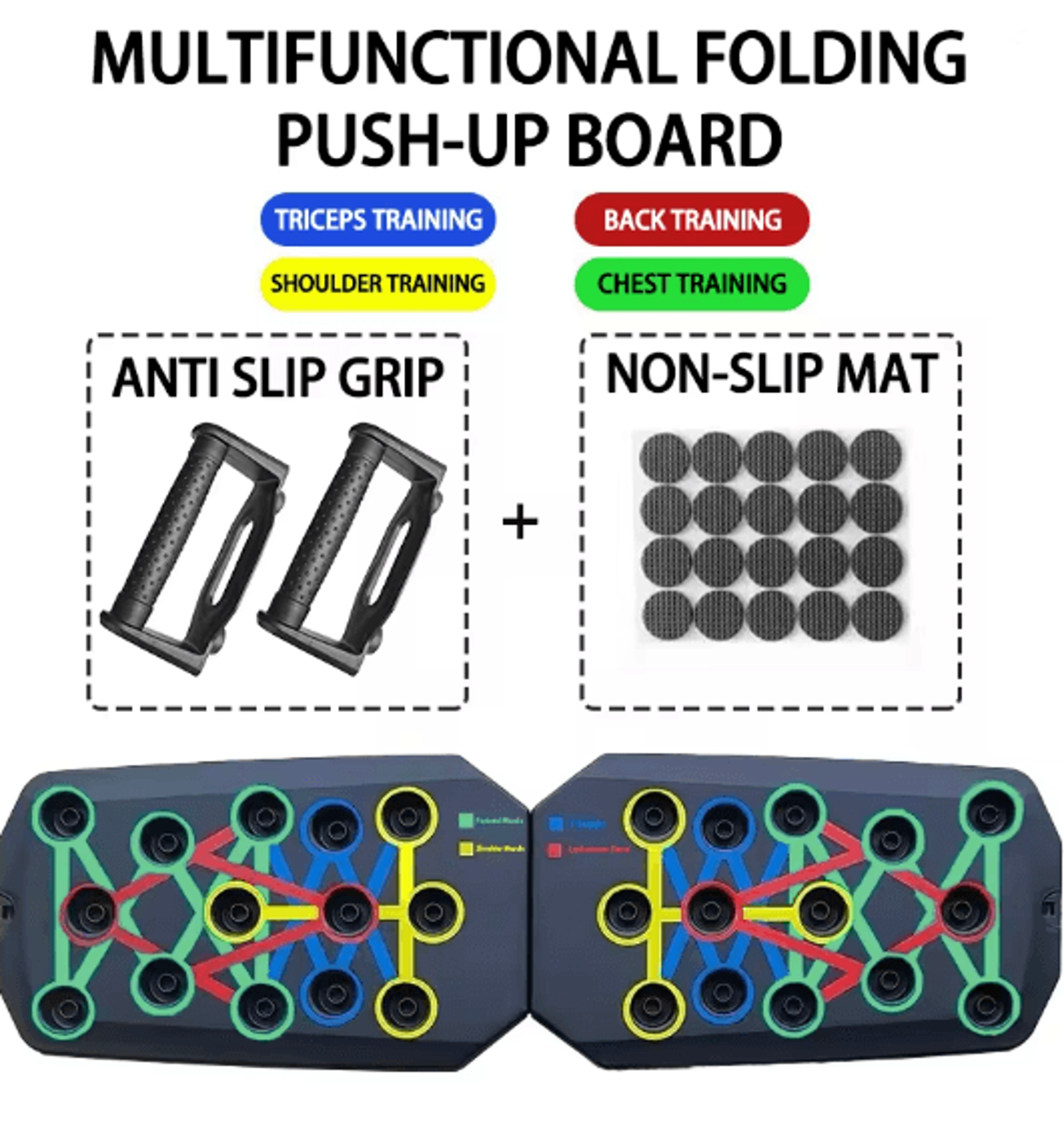 PowerPress Foldable Push Up Board Training System 0