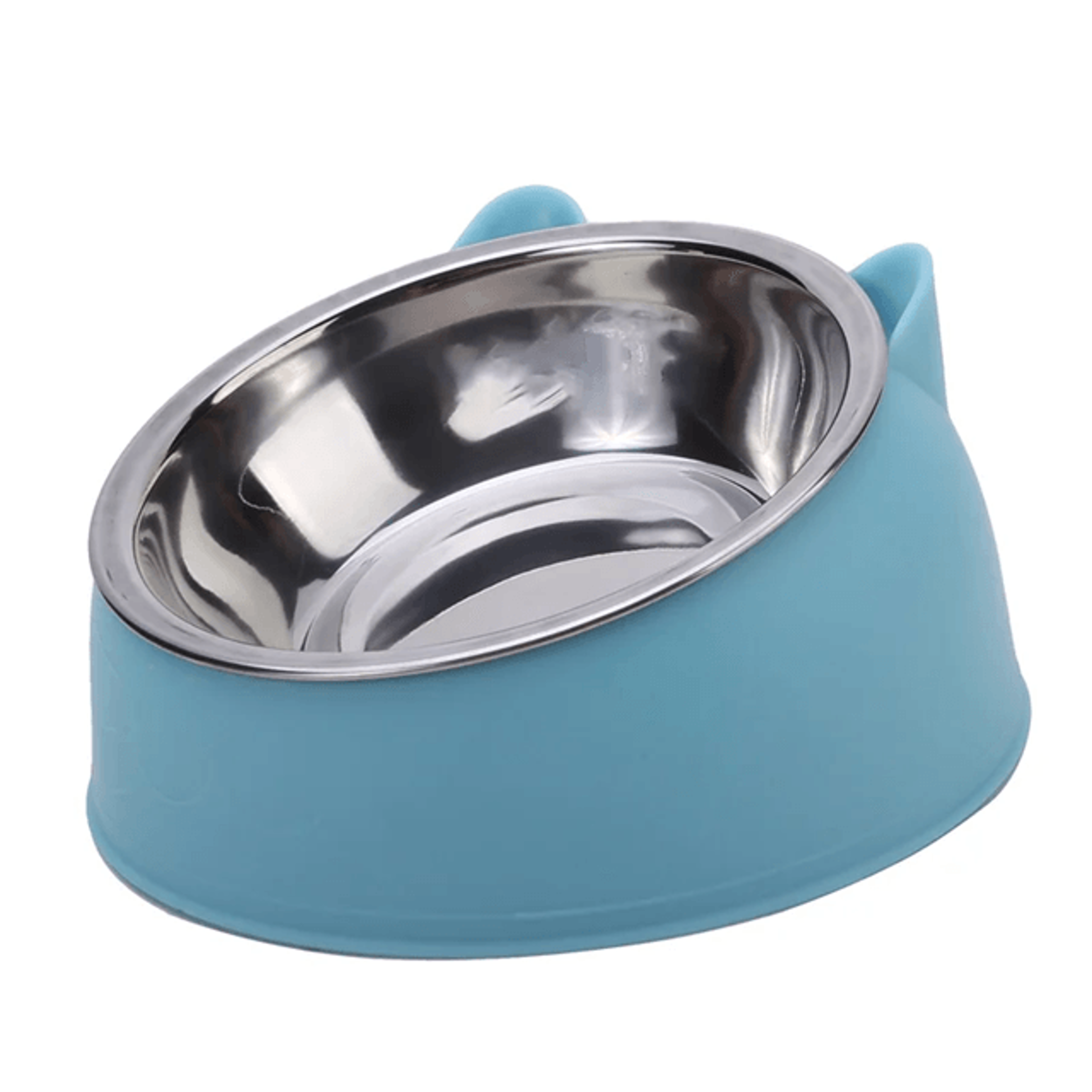 PurrEase Elevated Cat And Dog Feeding Bowl With Stainless Steel Liner 0