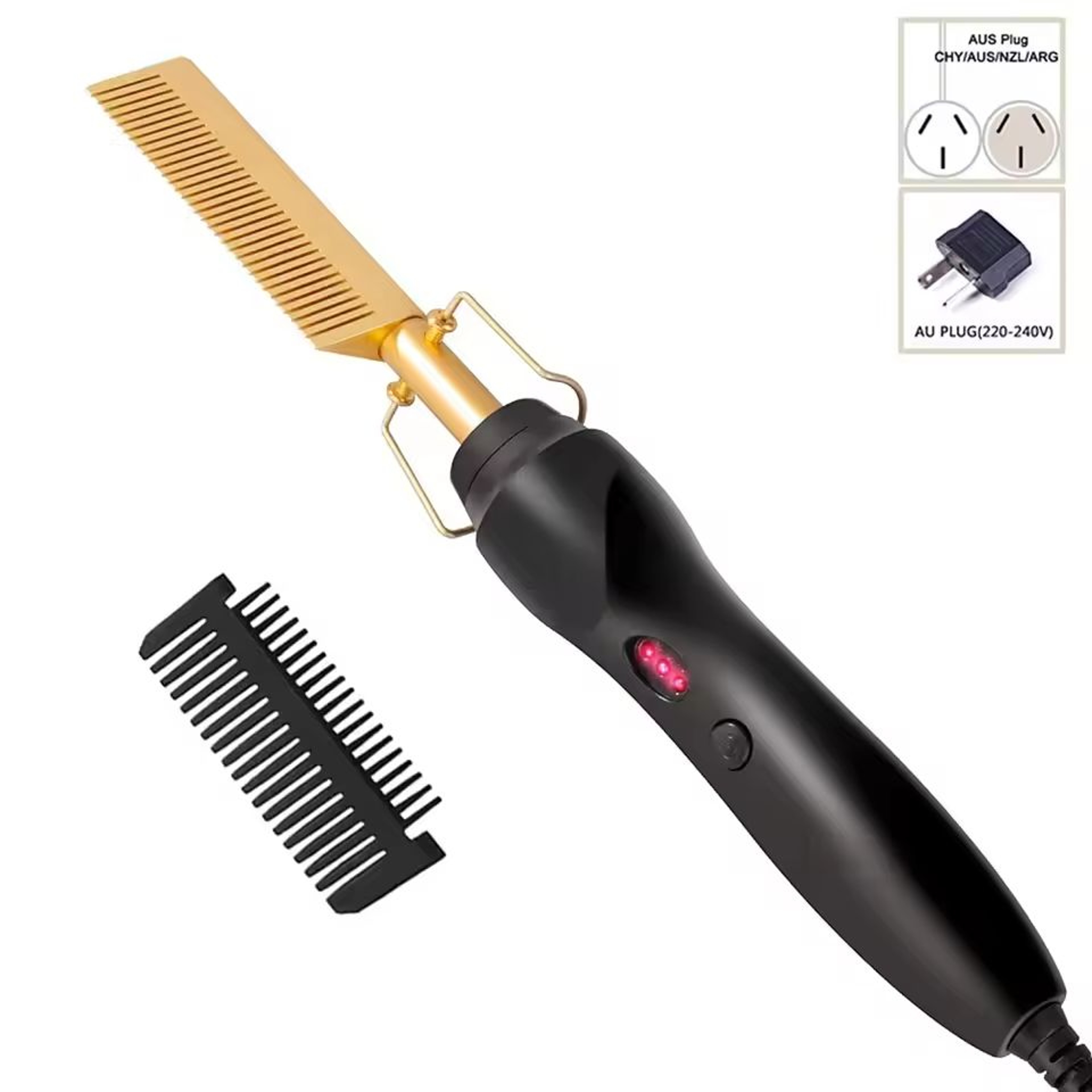 HeatGlide 2 In 1 Electric Hot Comb And Beard Straightener For Smooth Frizz Free Styling 8