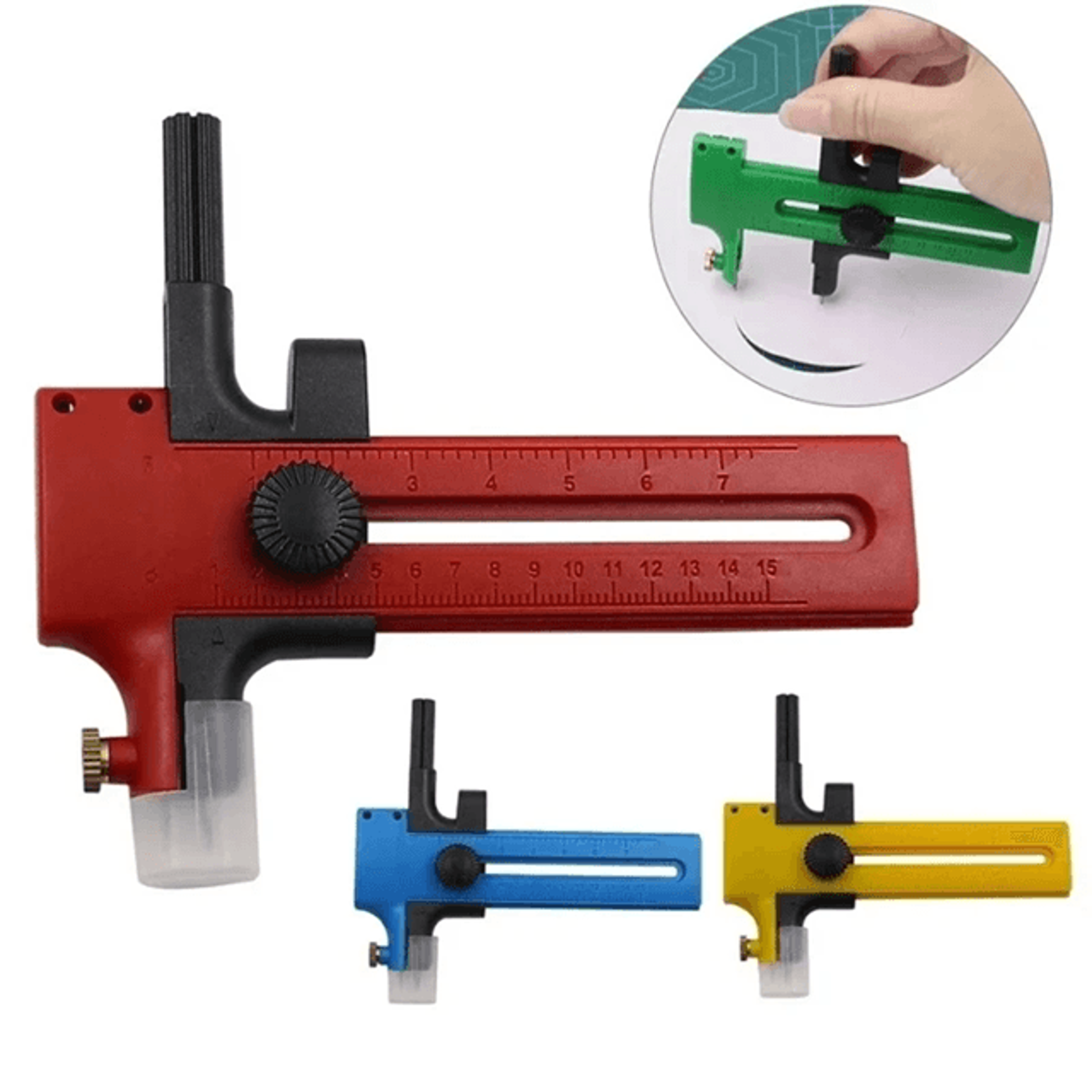 CraftMate Adjustable Circle Cutter Tool For Fabric Paper And DIY Crafts 0