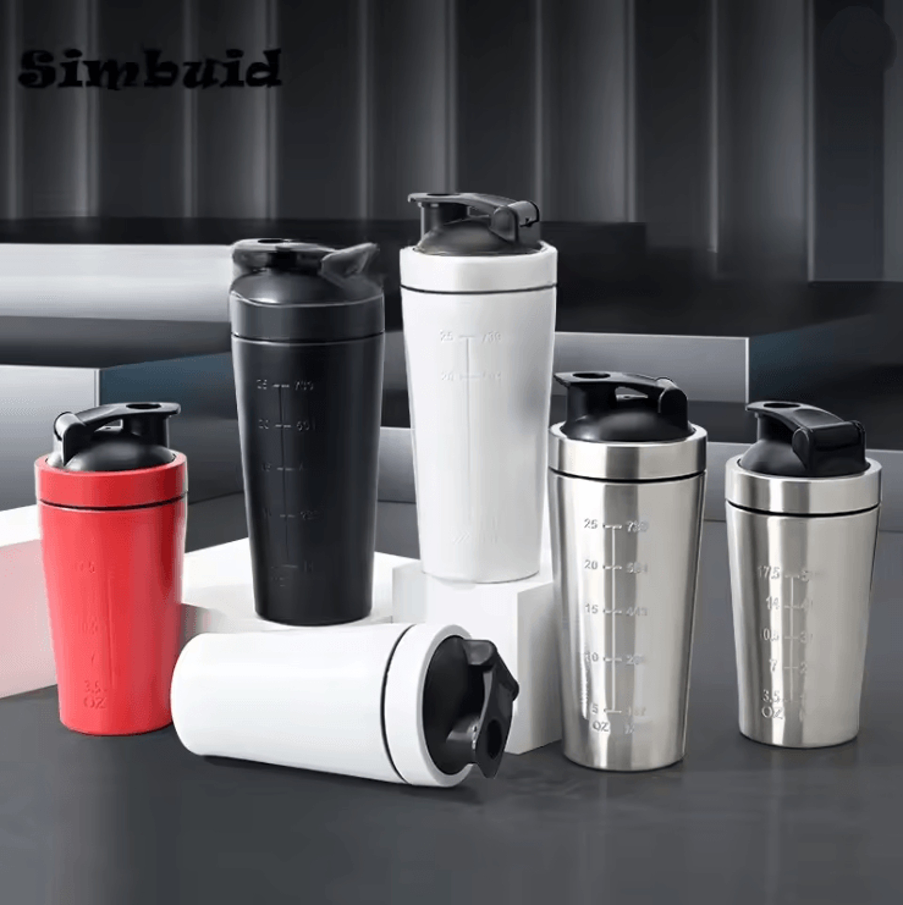 TitanMix Stainless Steel Protein Shaker Bottle With Steel Ball Mixer 0