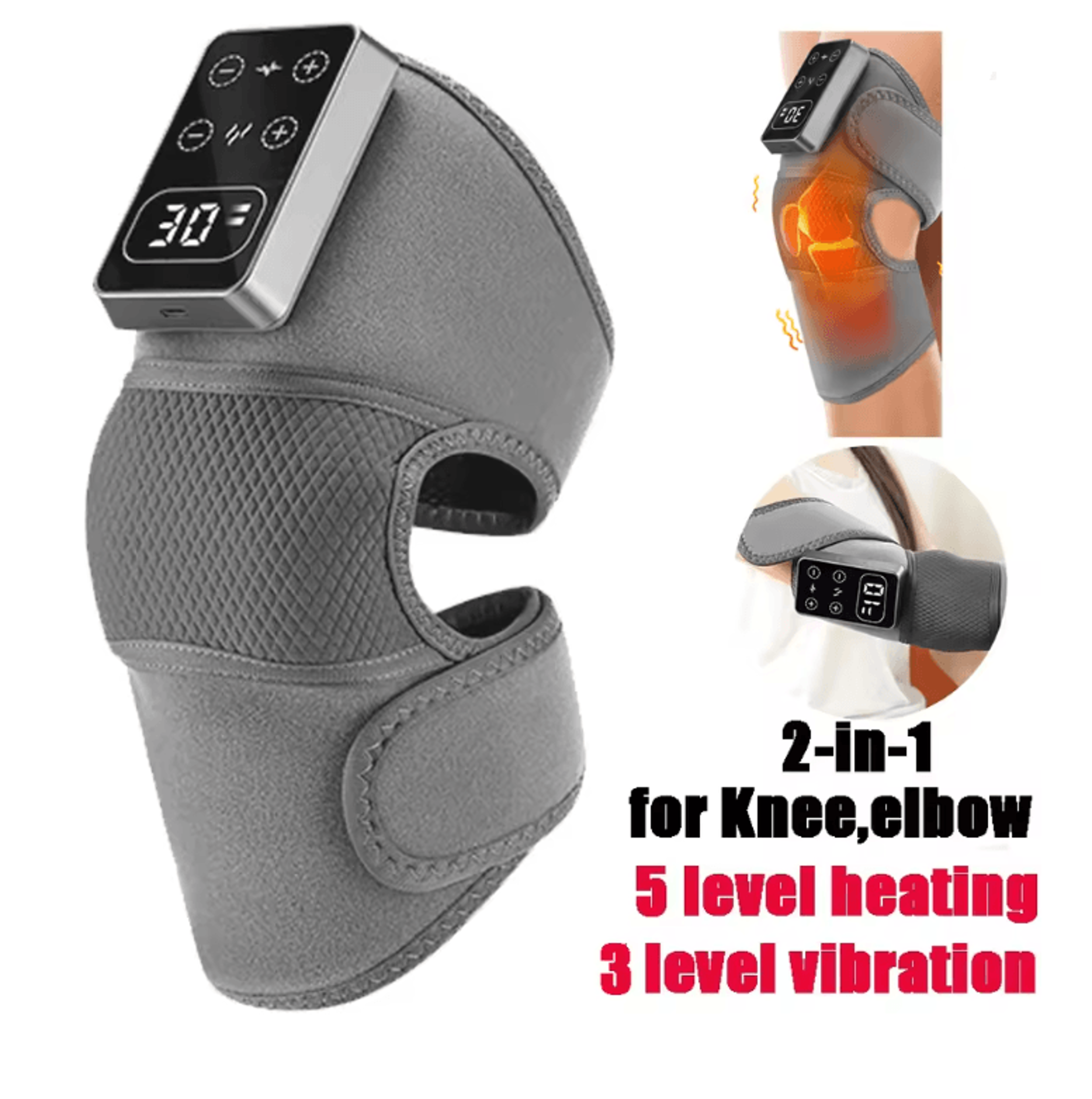 MotionRelief 3in1 Heated Knee Massage Wrap 5