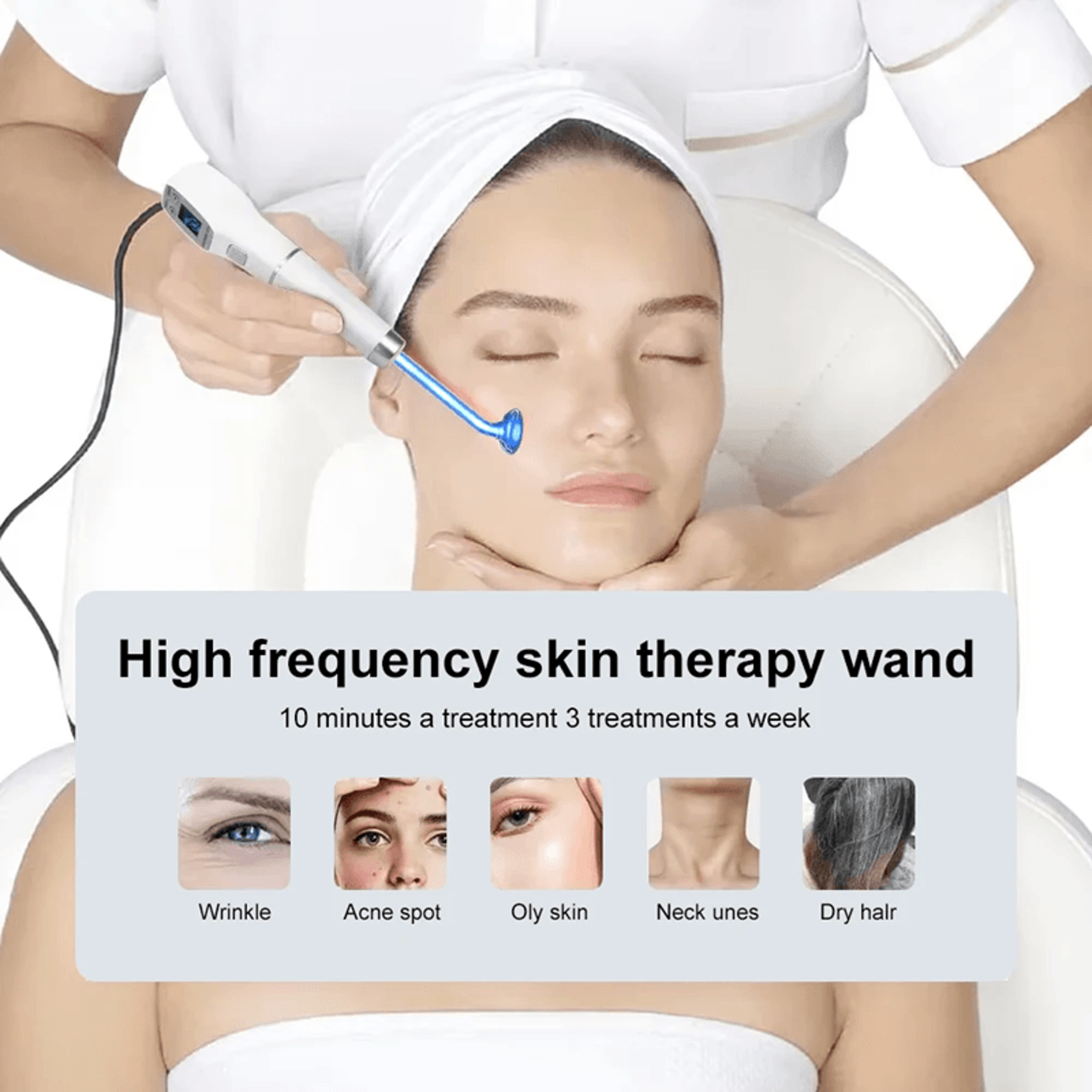 AuraGlow High Frequency Facial Wand 3