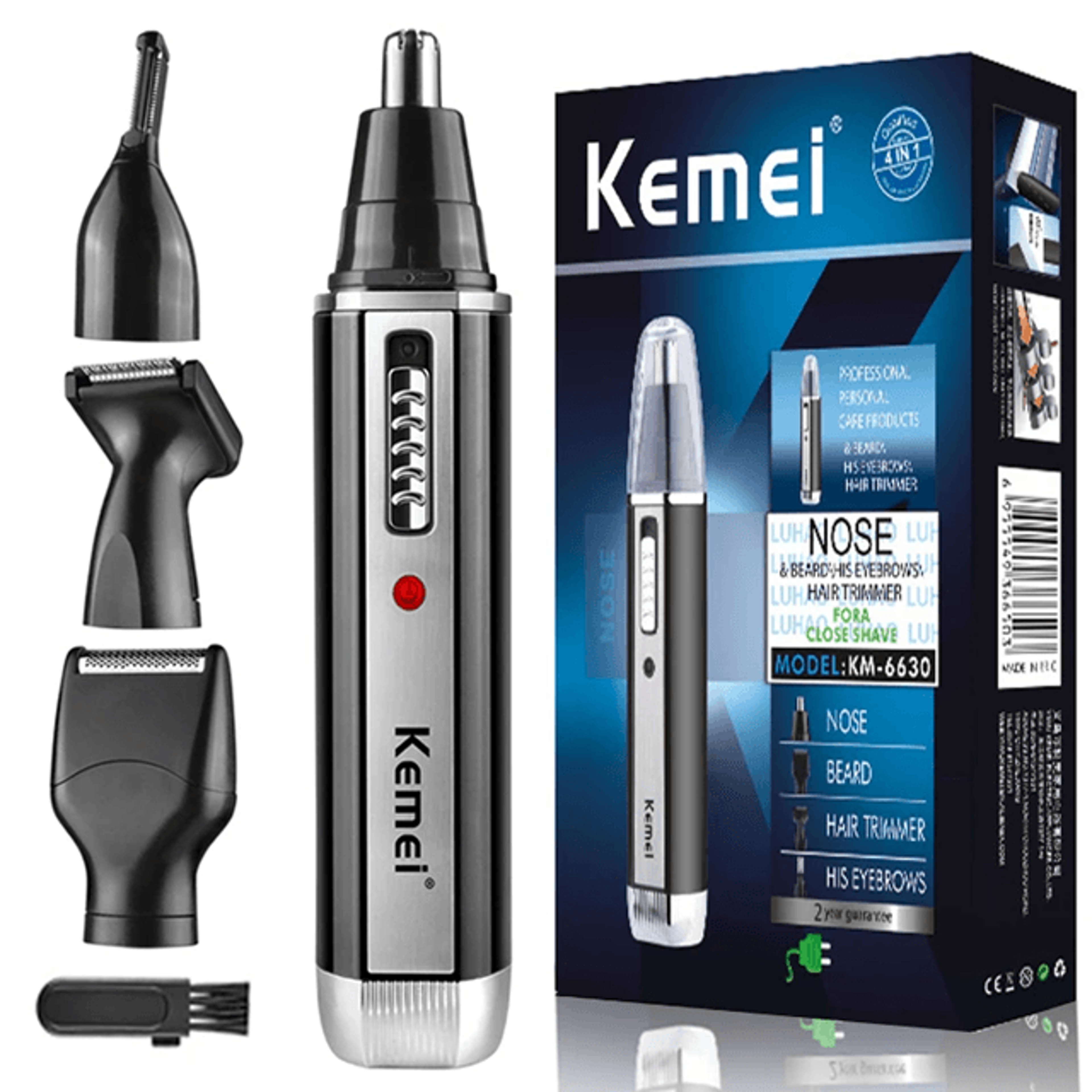 TrimPro 4 In 1 Rechargeable Nose And Beard Trimmer For Men 0