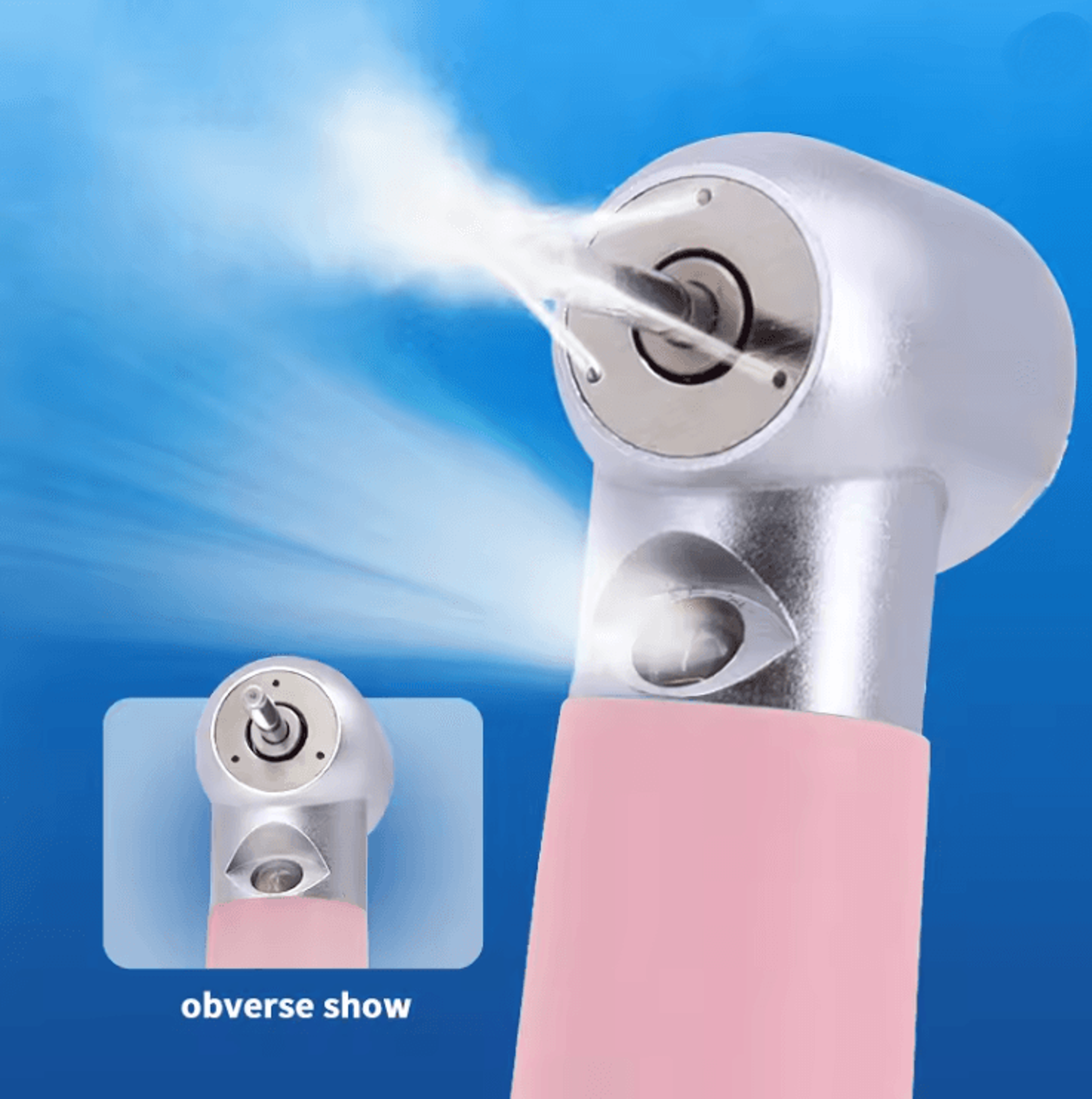ProLite Pink Dental Handpiece High Speed Push Button With LED Light And Ceramic Bearings 0