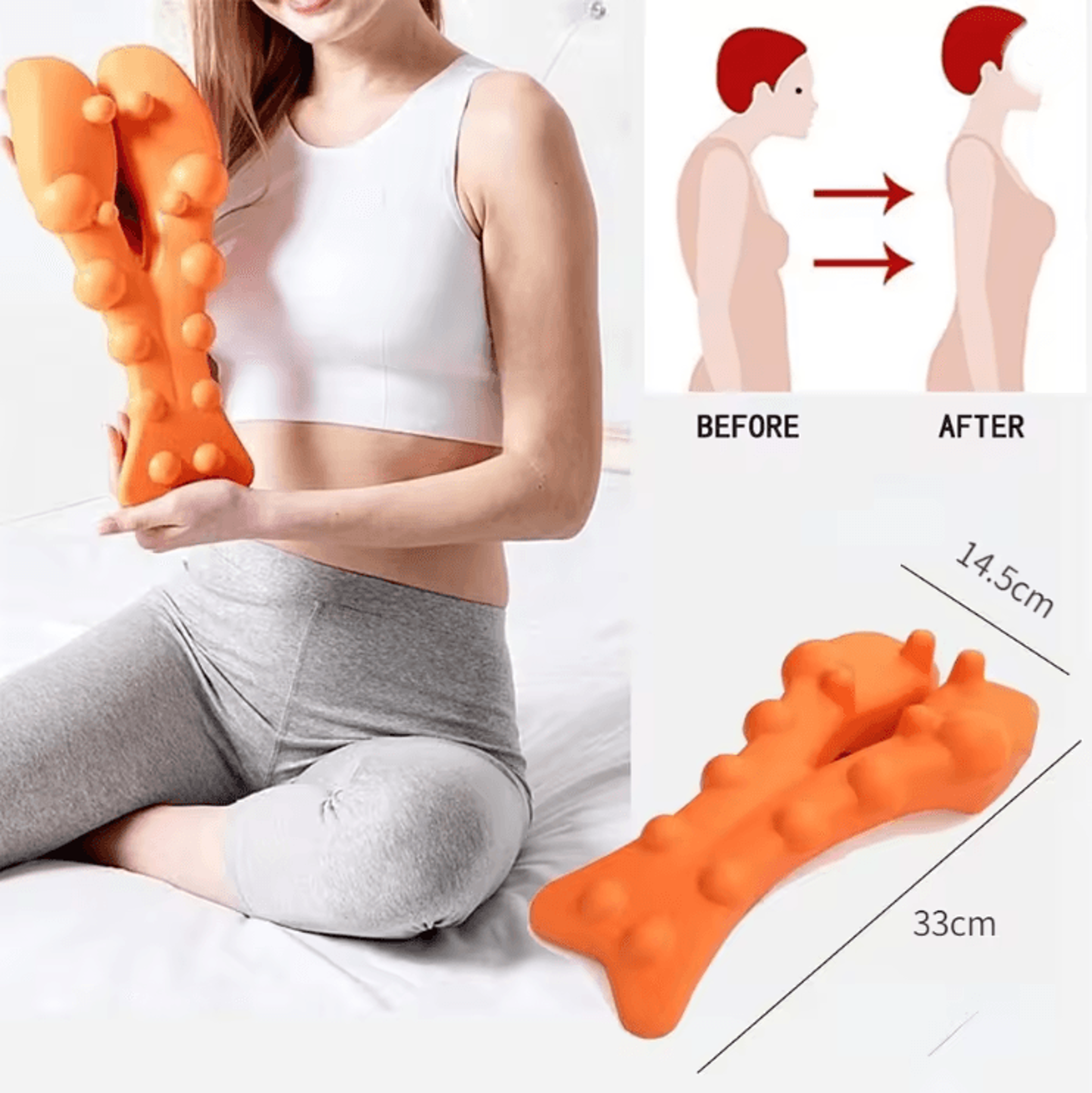 FlexRelief Cervical Traction Neck And Shoulder Massager For Pain And Posture Support 2