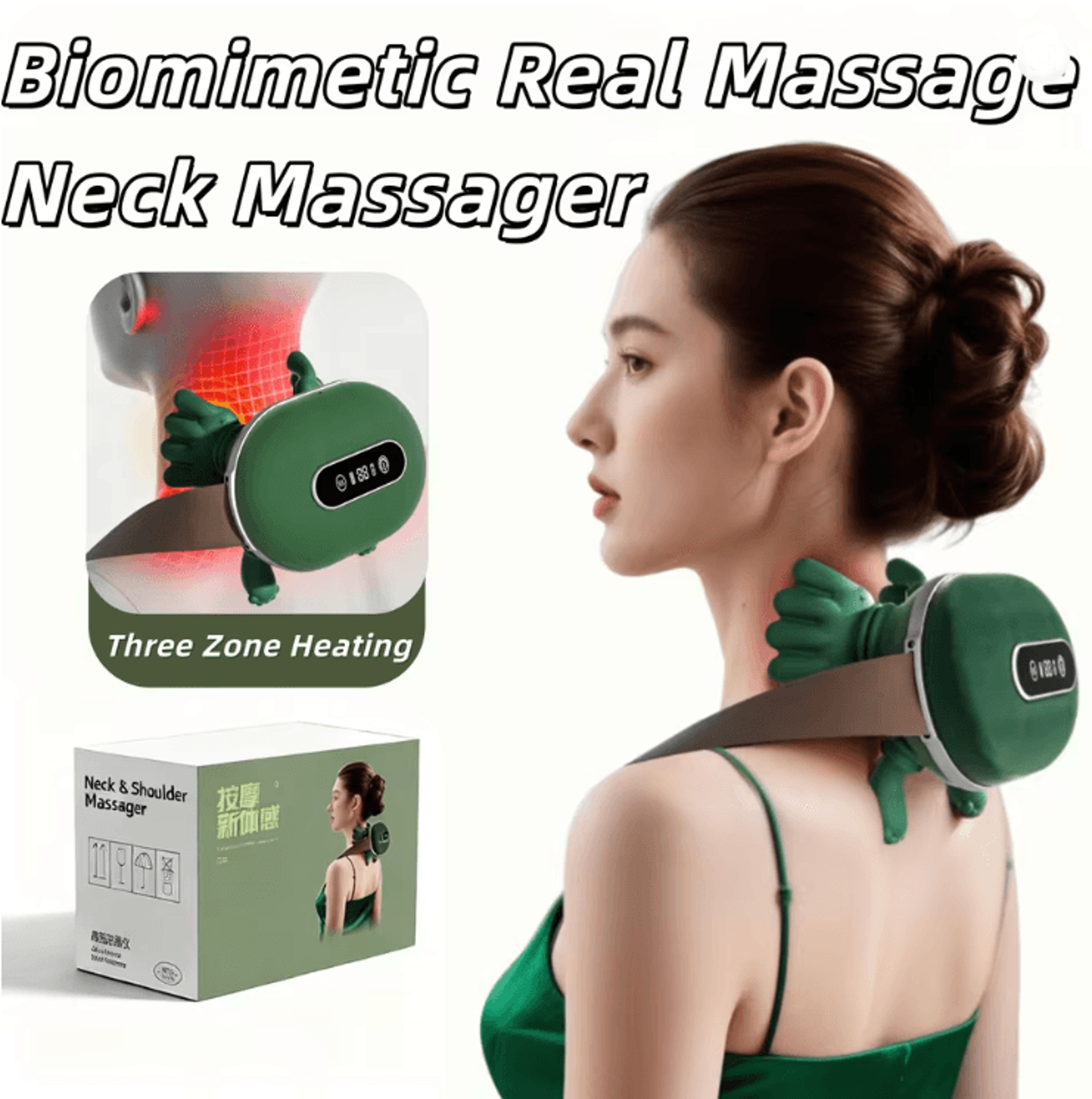 Cervical Comfort Heated Neck Massager With Deep Kneading And Heat Therapy 0