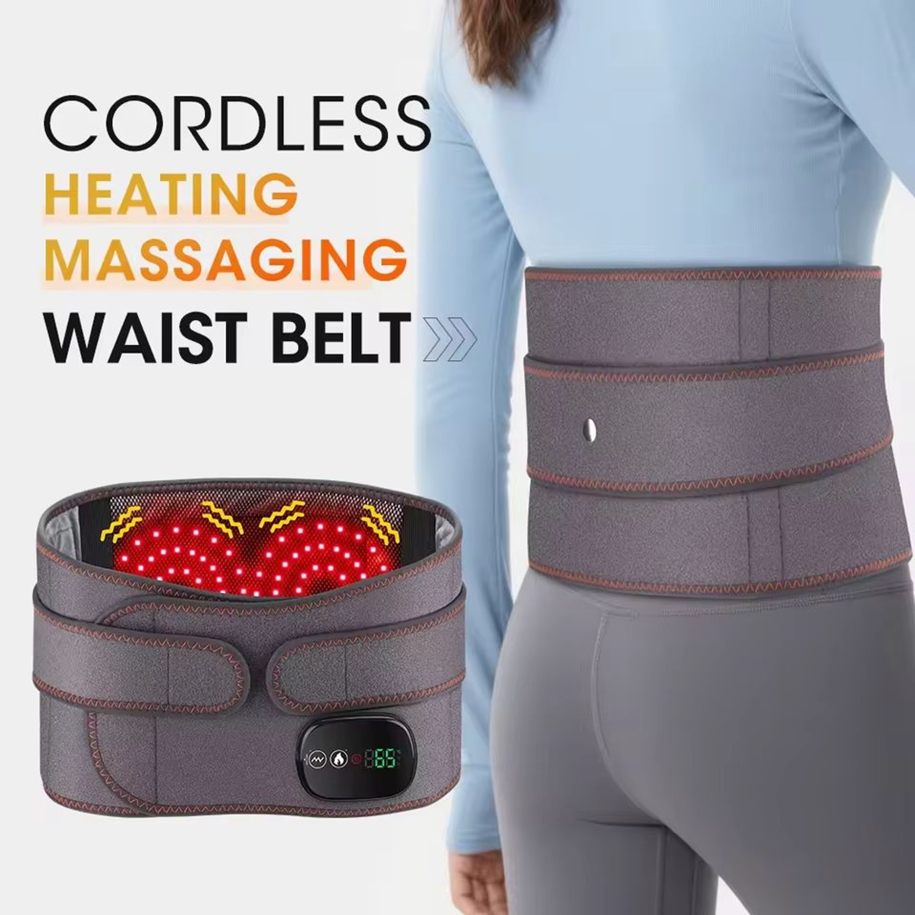 CoreRelief Cordless Heated Lumbar Massage Belt 0