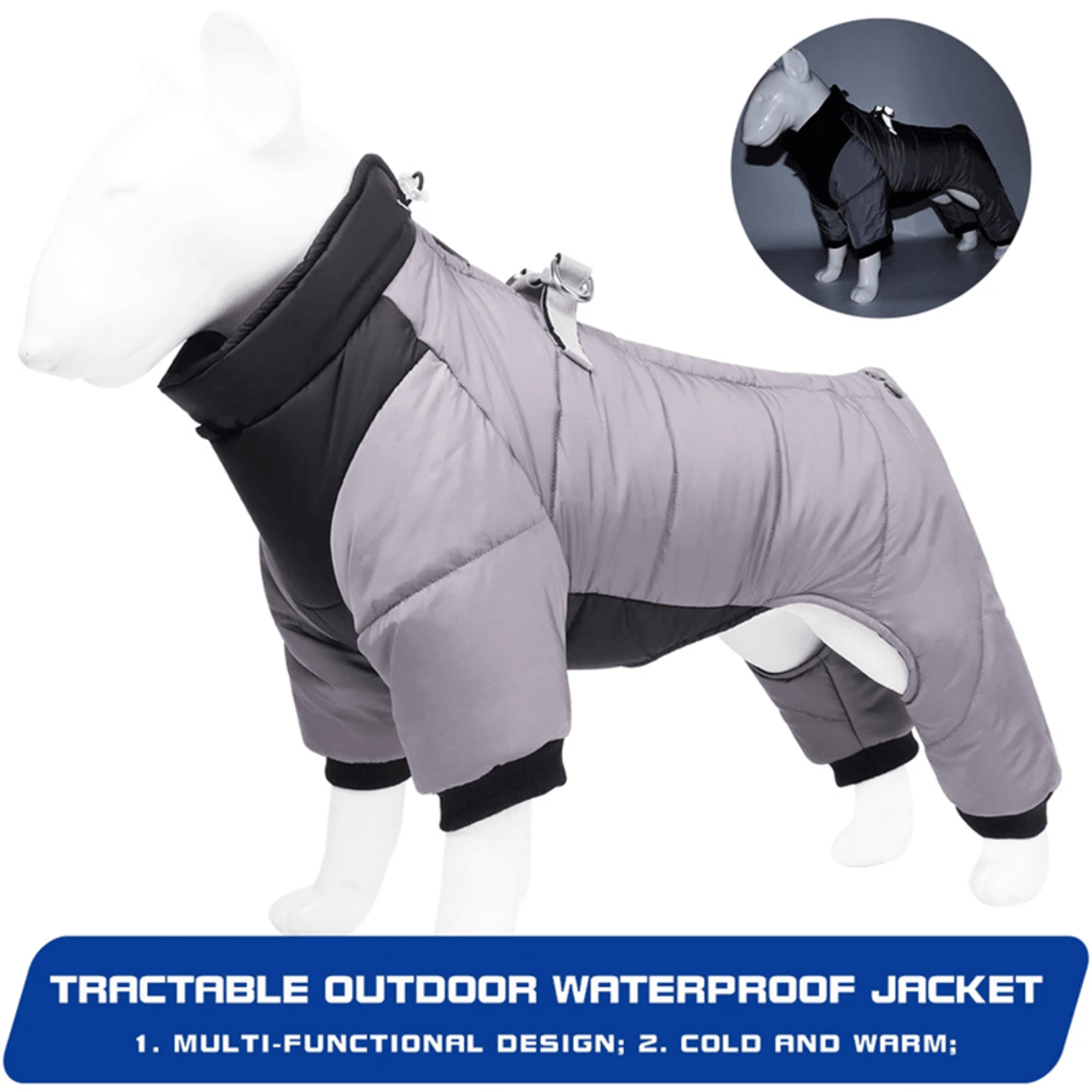 WarmPup Waterproof Winter Jacket For Small  Medium Dogs 0