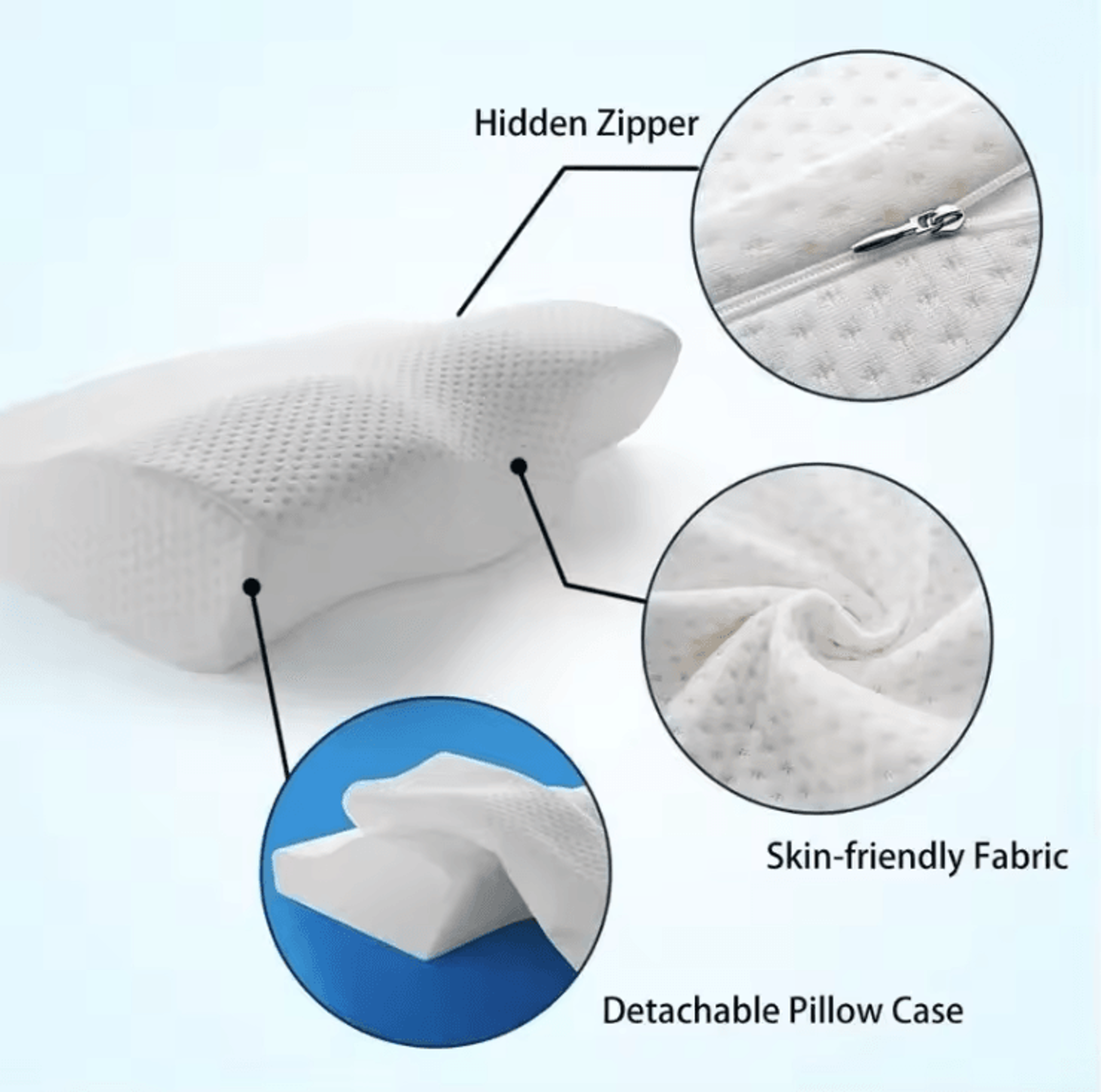 OrthoCloud Memory Foam Cervical Pillow For Neck Support And Pain Relief 1