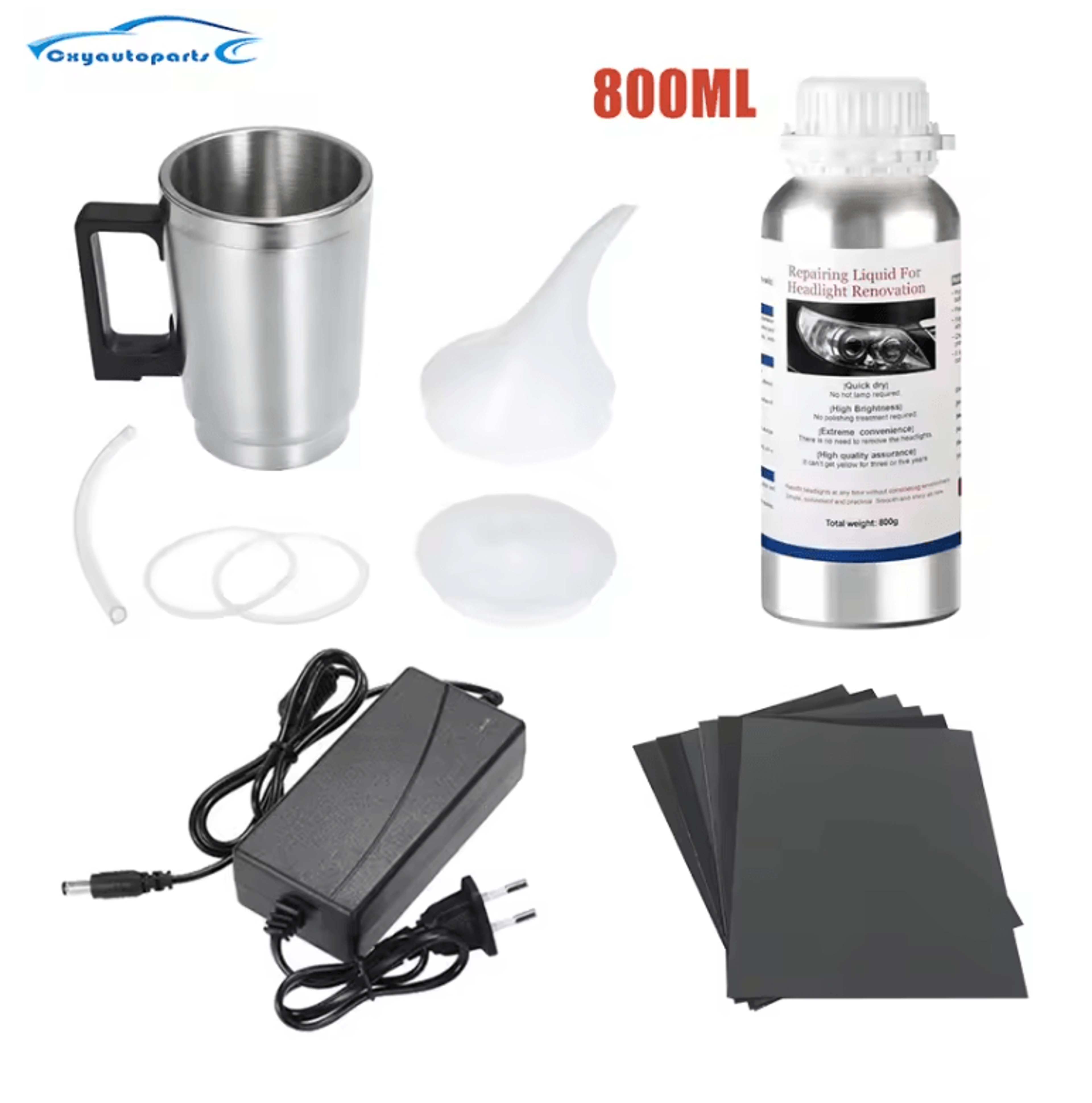 ClarityRestore Car Headlight Restoration Kit 800 ML 5