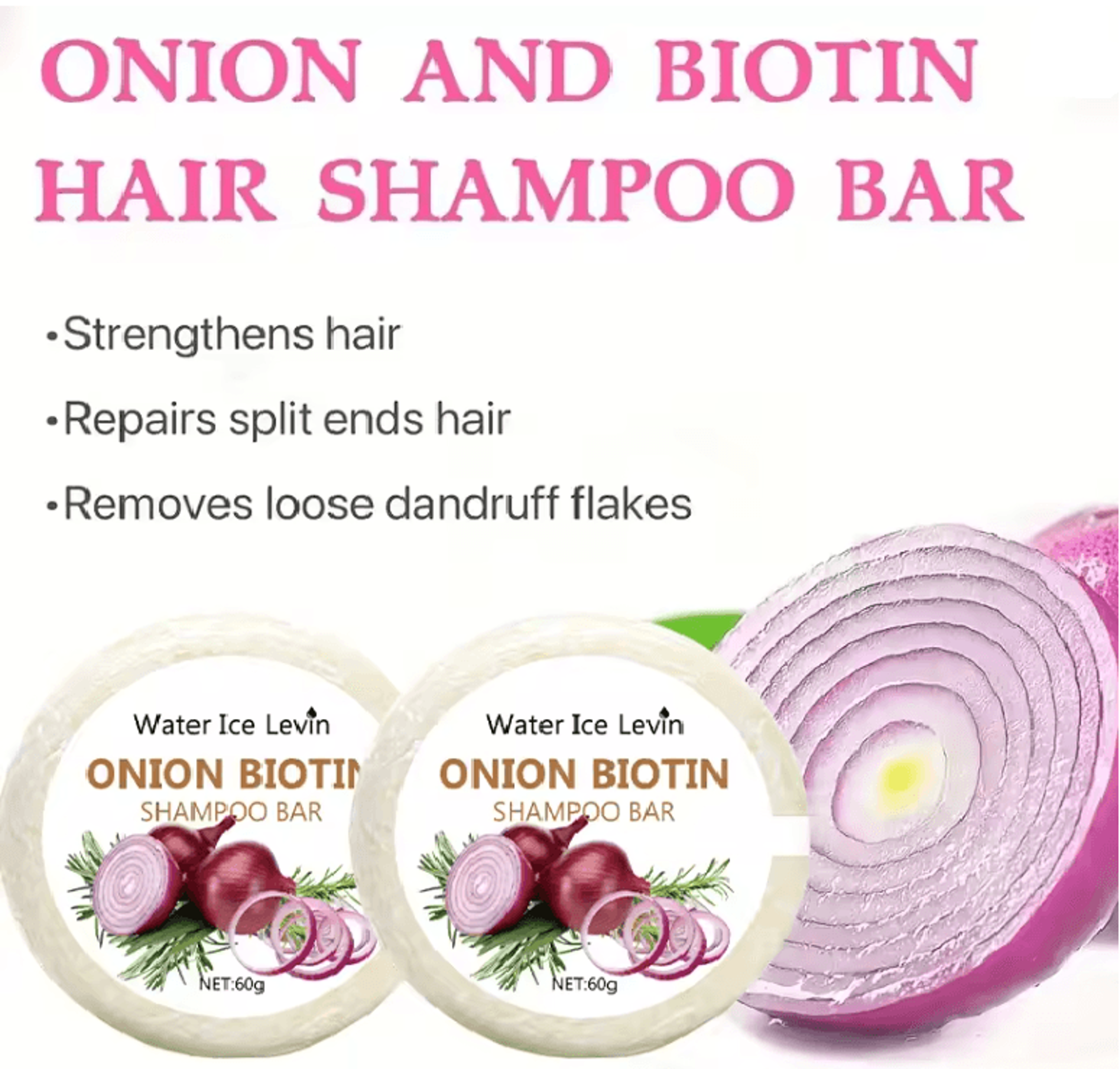 Onion Biotin Hair Revival Shampoo Bar 3