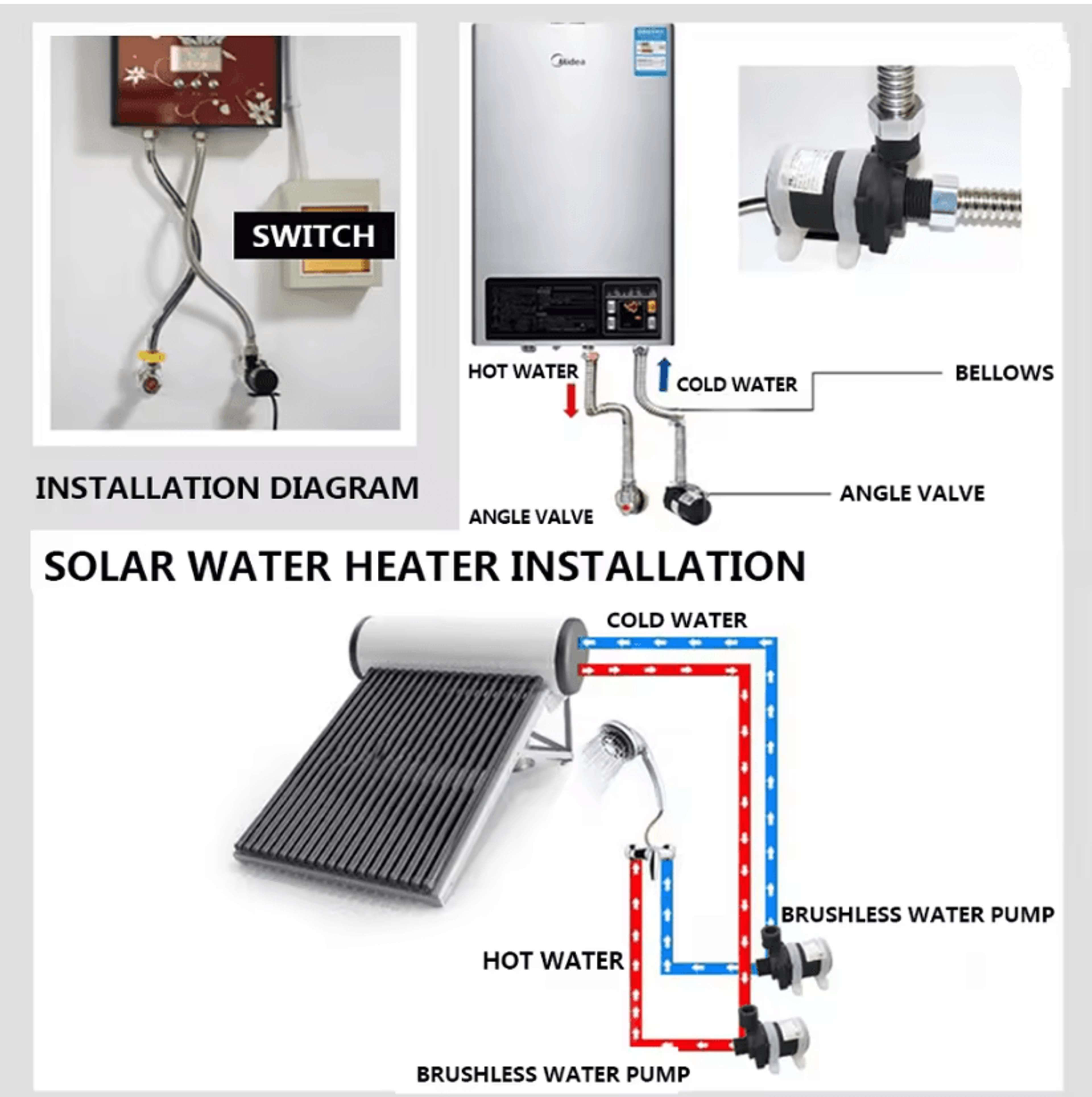 AquaBoost Silent Brushless Water Heater Pump 2