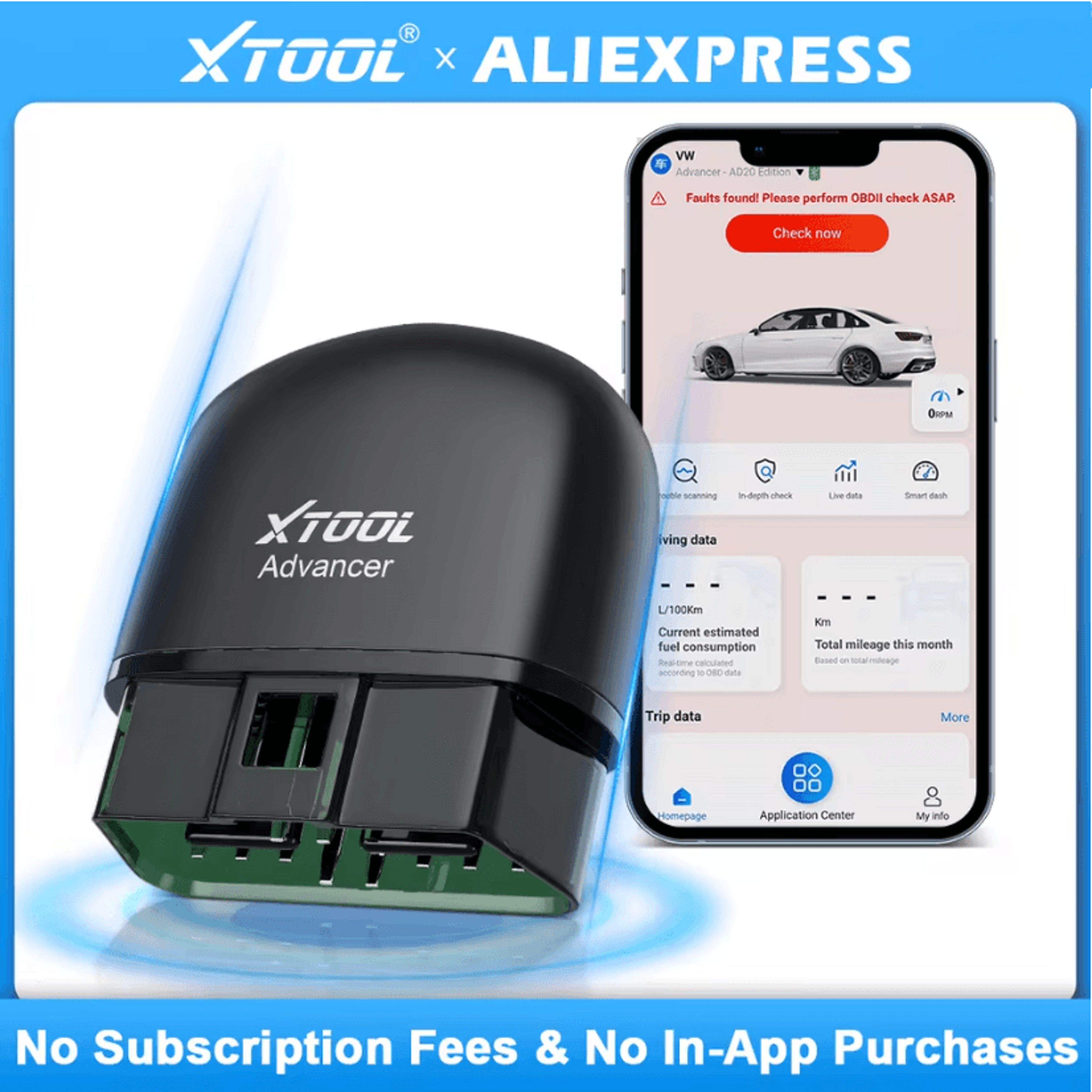 XTOOL Advancer AD20 Mini Bluetooth OBD2 Car Diagnostic Scanner 0