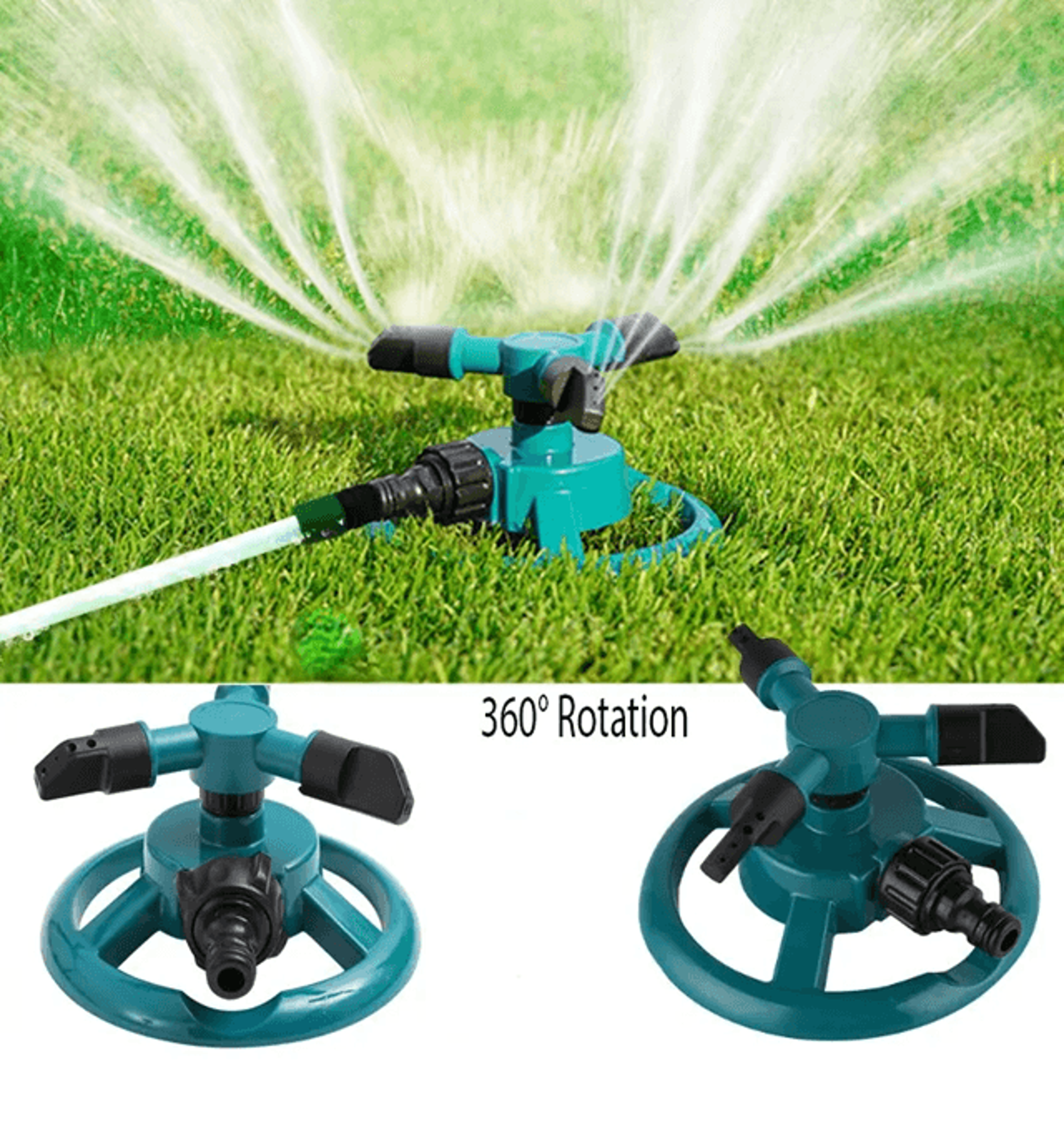 360 Automatic Rotating Lawn Sprinkler Nozzle With Wide Coverage Irrigation 0
