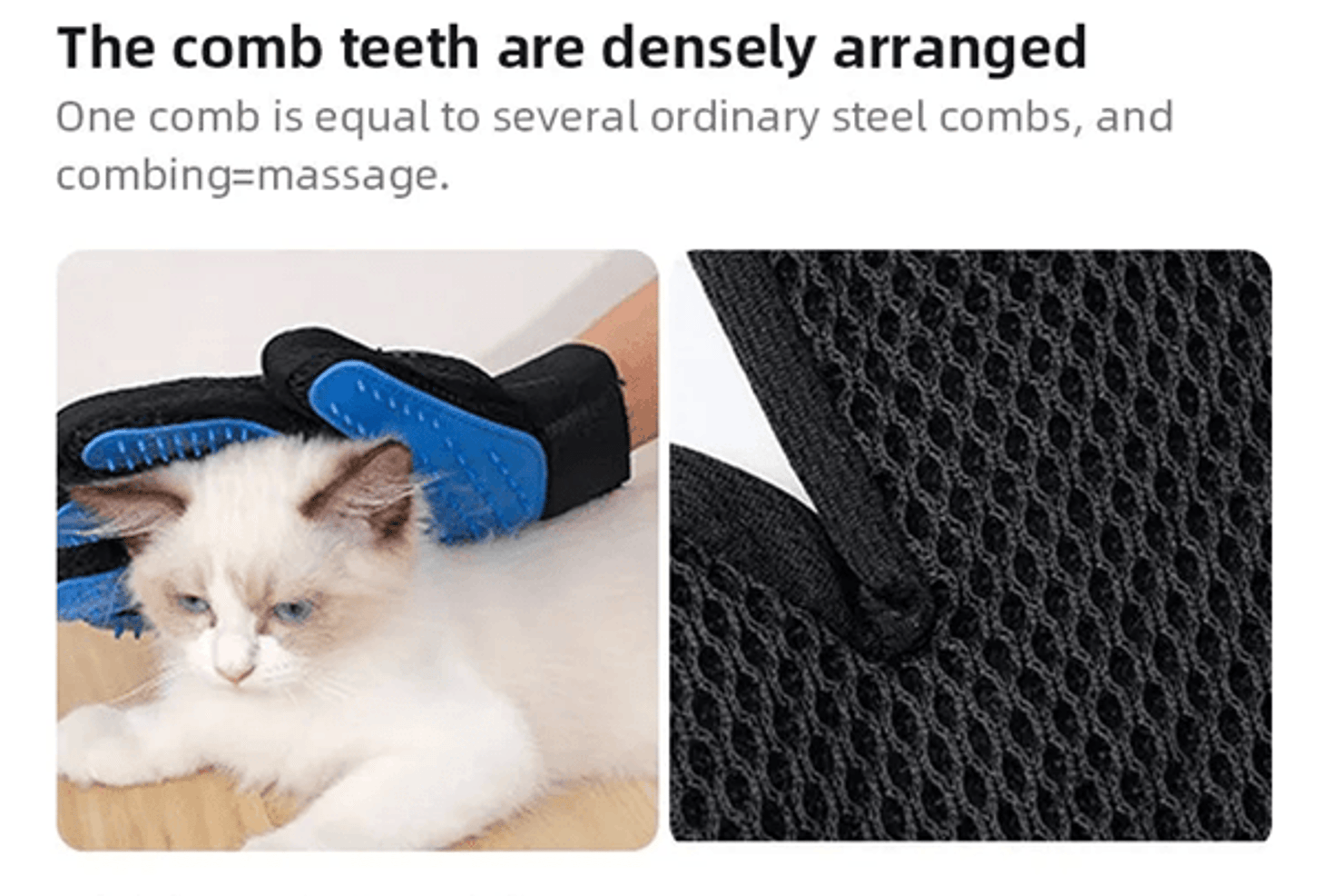 PetComfort Silicone Grooming Glove  Pet Hair Remover Mitt For Cats And Dogs 0