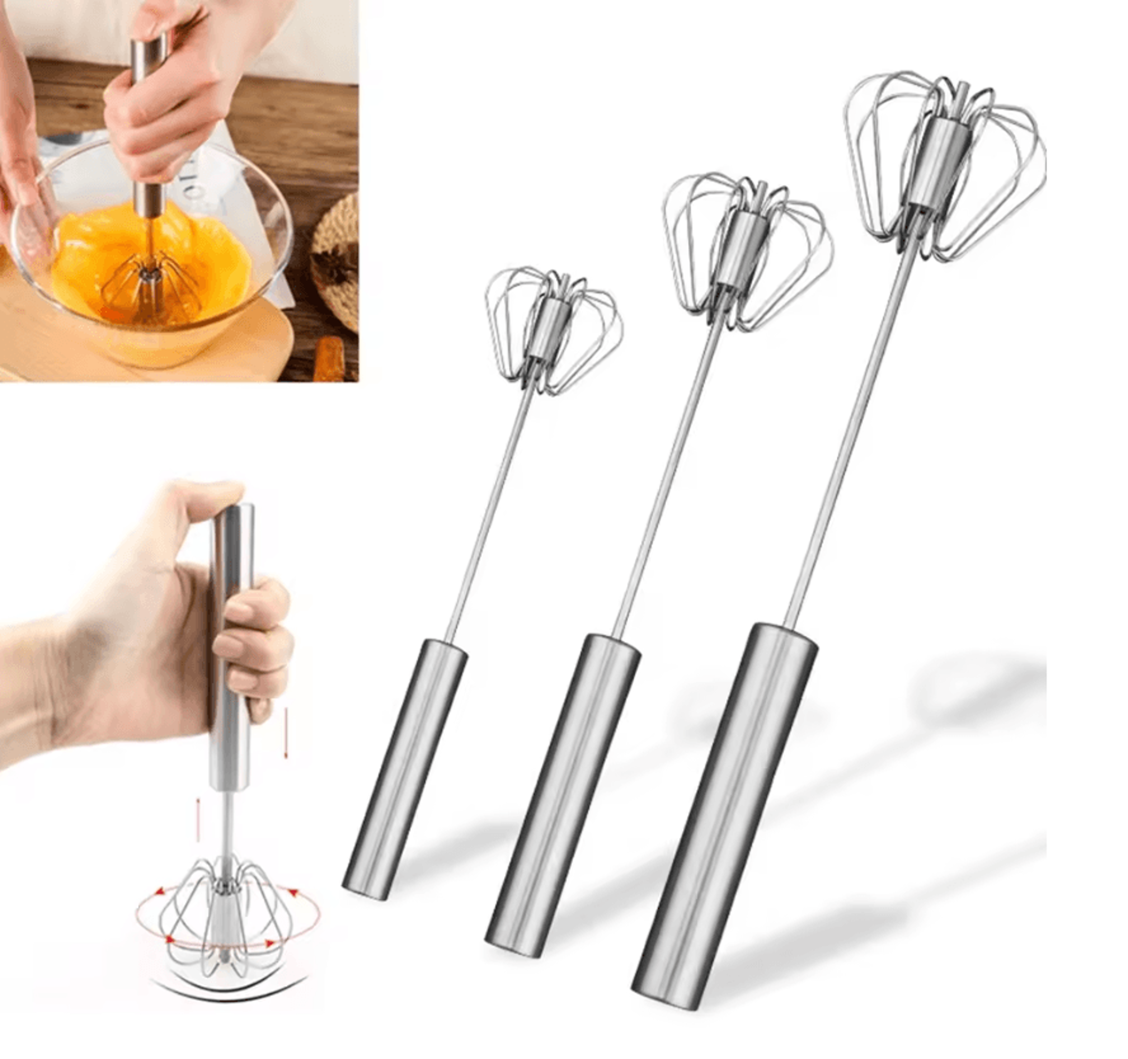 SwiftWhisk Stainless Steel Semi Automatic Hand Mixer 0