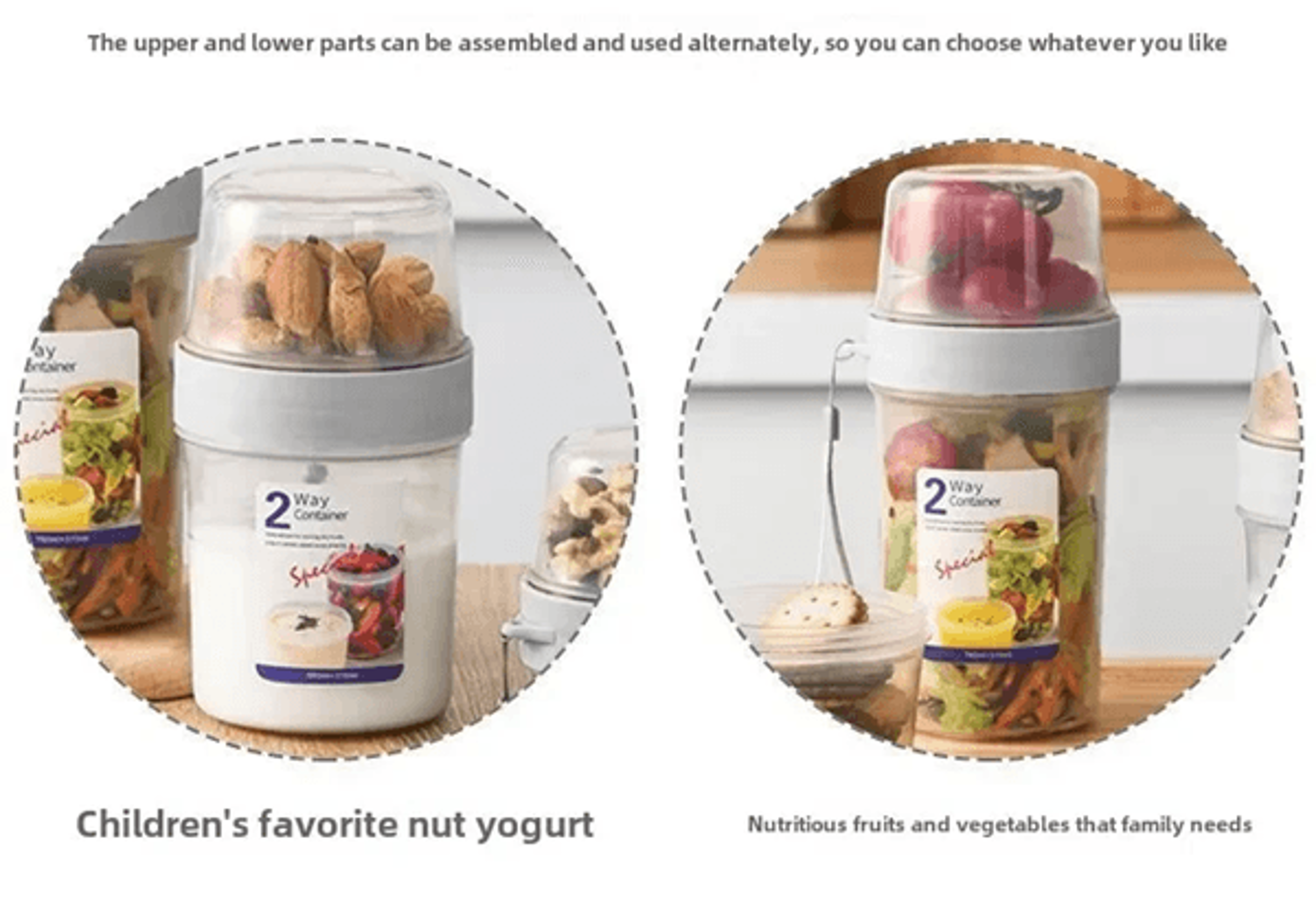 FreshGo Portable Yogurt And Salad Cup Set  Leakproof Breakfast Container With Fork And Sauce Cup 2
