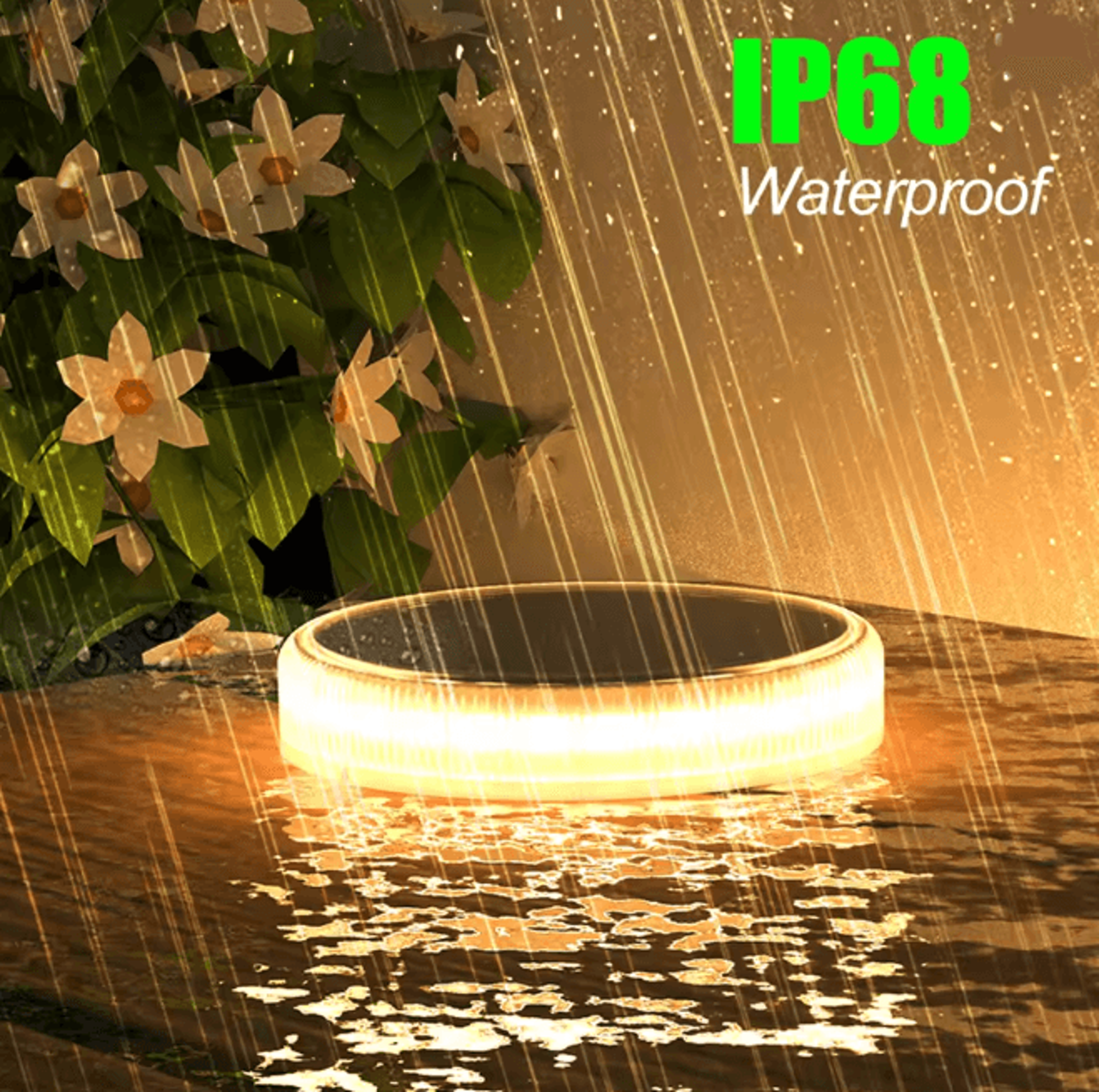 LumiDeck Solar LED Deck Lights Outdoor Waterproof 4 Pack 0