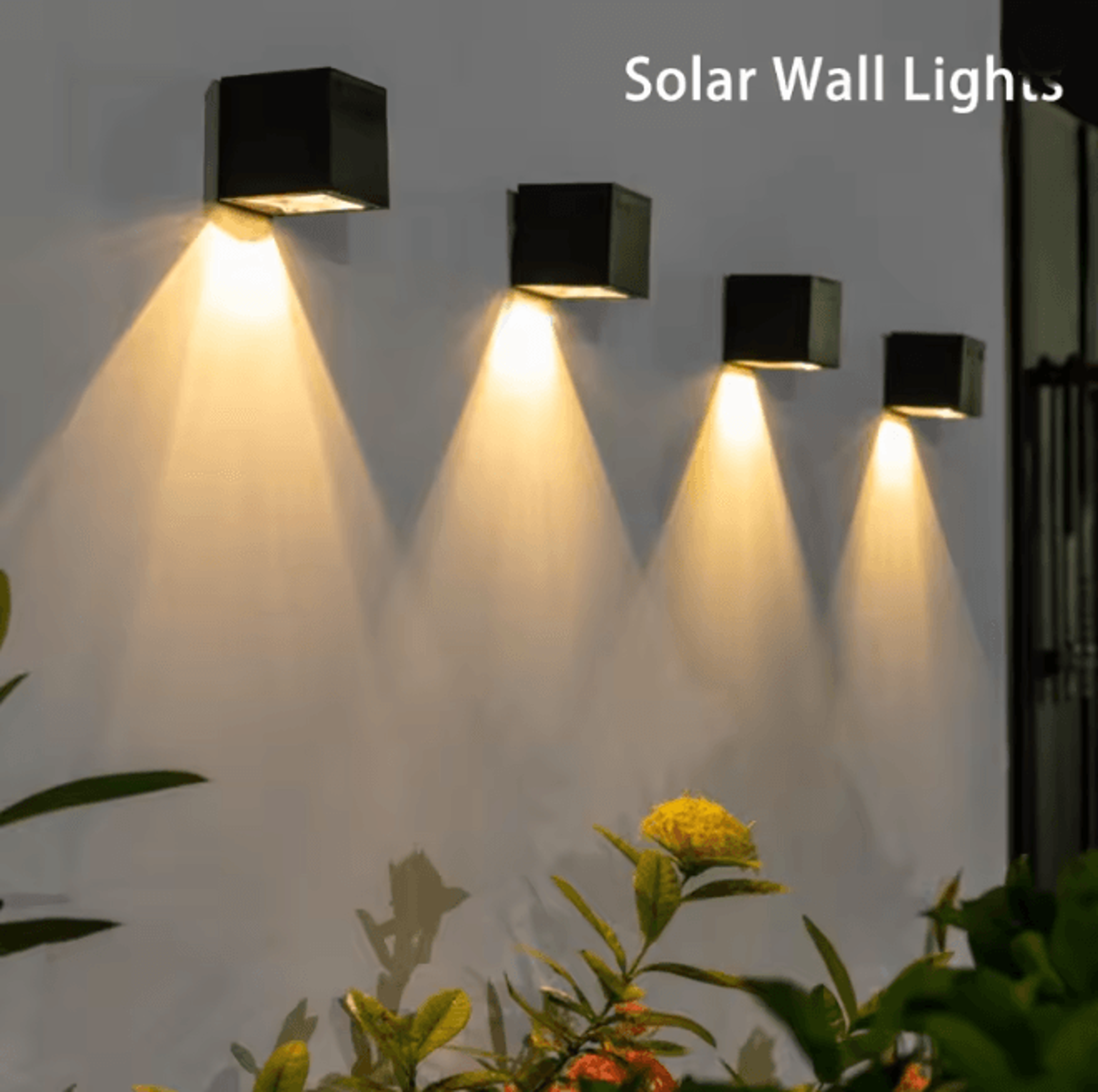 LumiSquare Solar Wall Light Outdoor Waterproof Fence Lamp 0