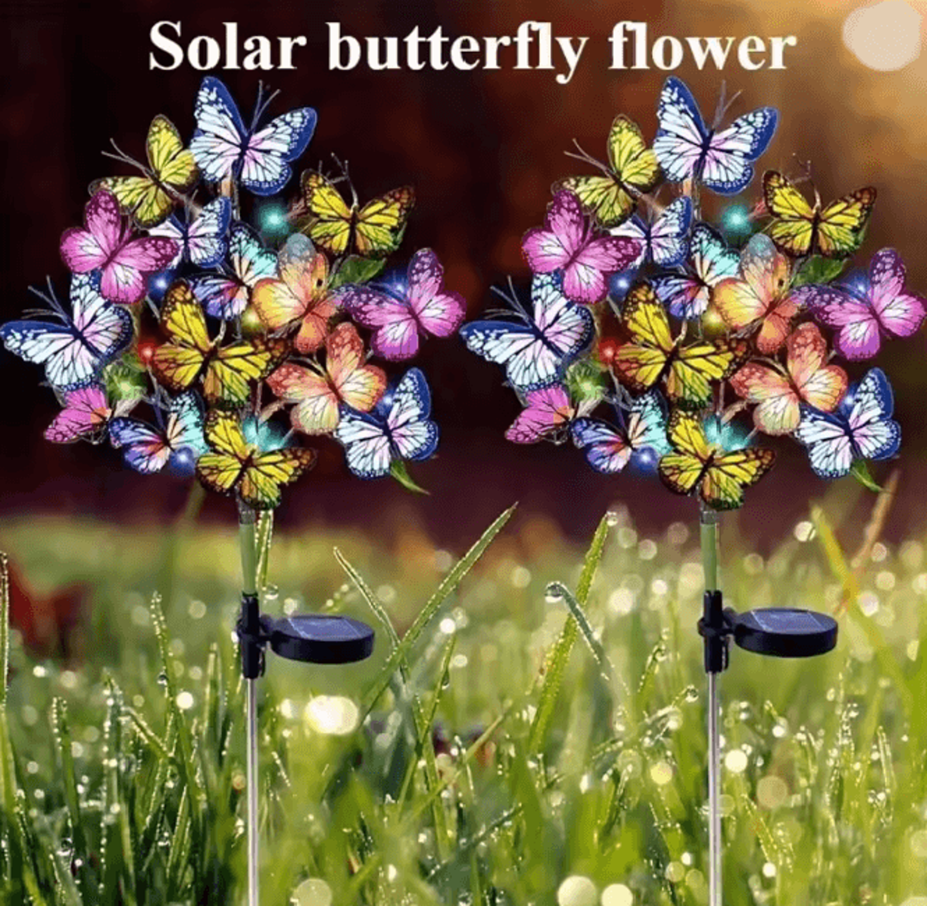 LumiWings Solar Butterfly Flower Garden Light Outdoor Decorative Lamp 0