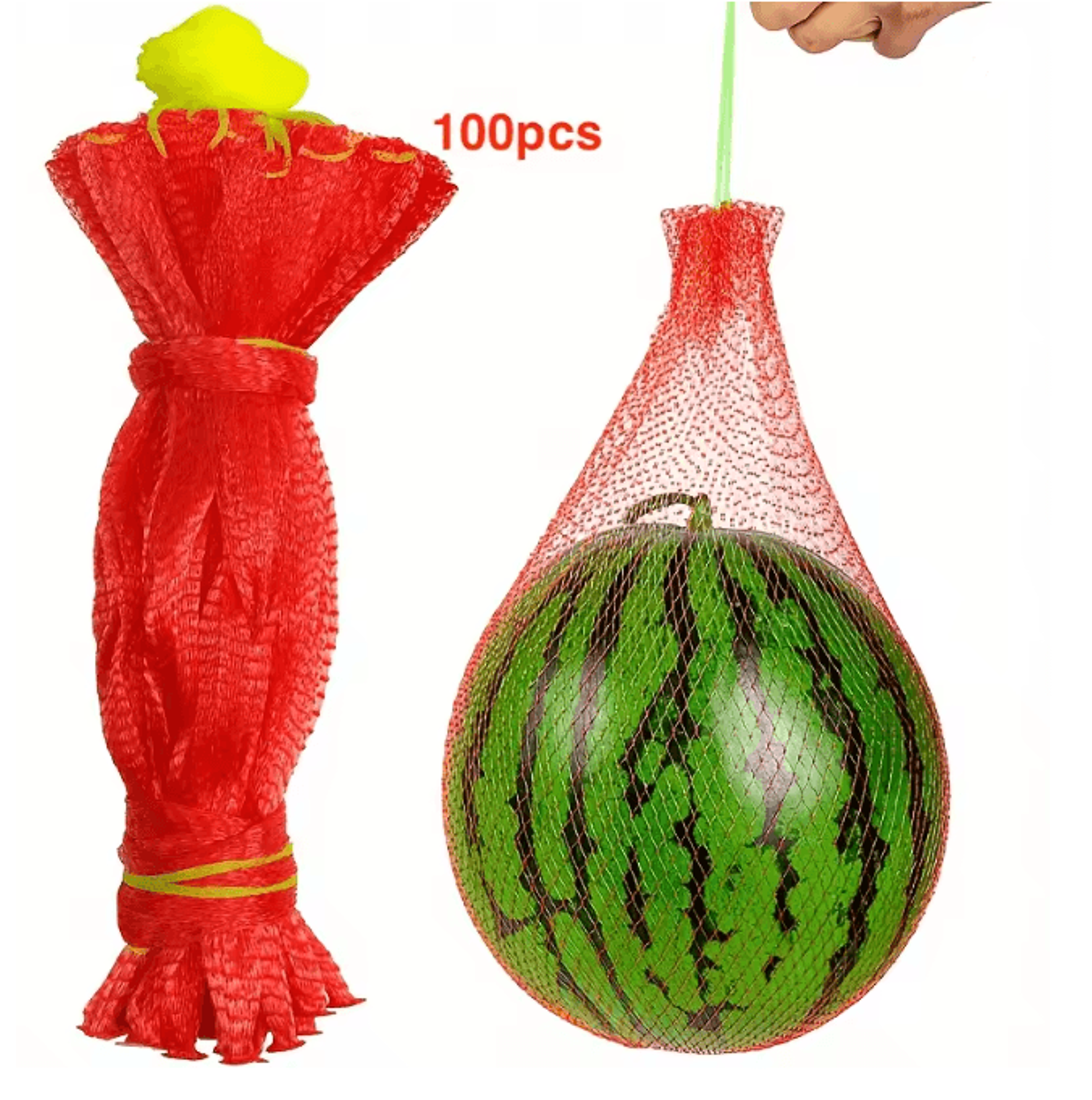 GrowNet Heavy Duty Plastic Garden Netting 100 Pack For Vertical Support And Crop Protection 4