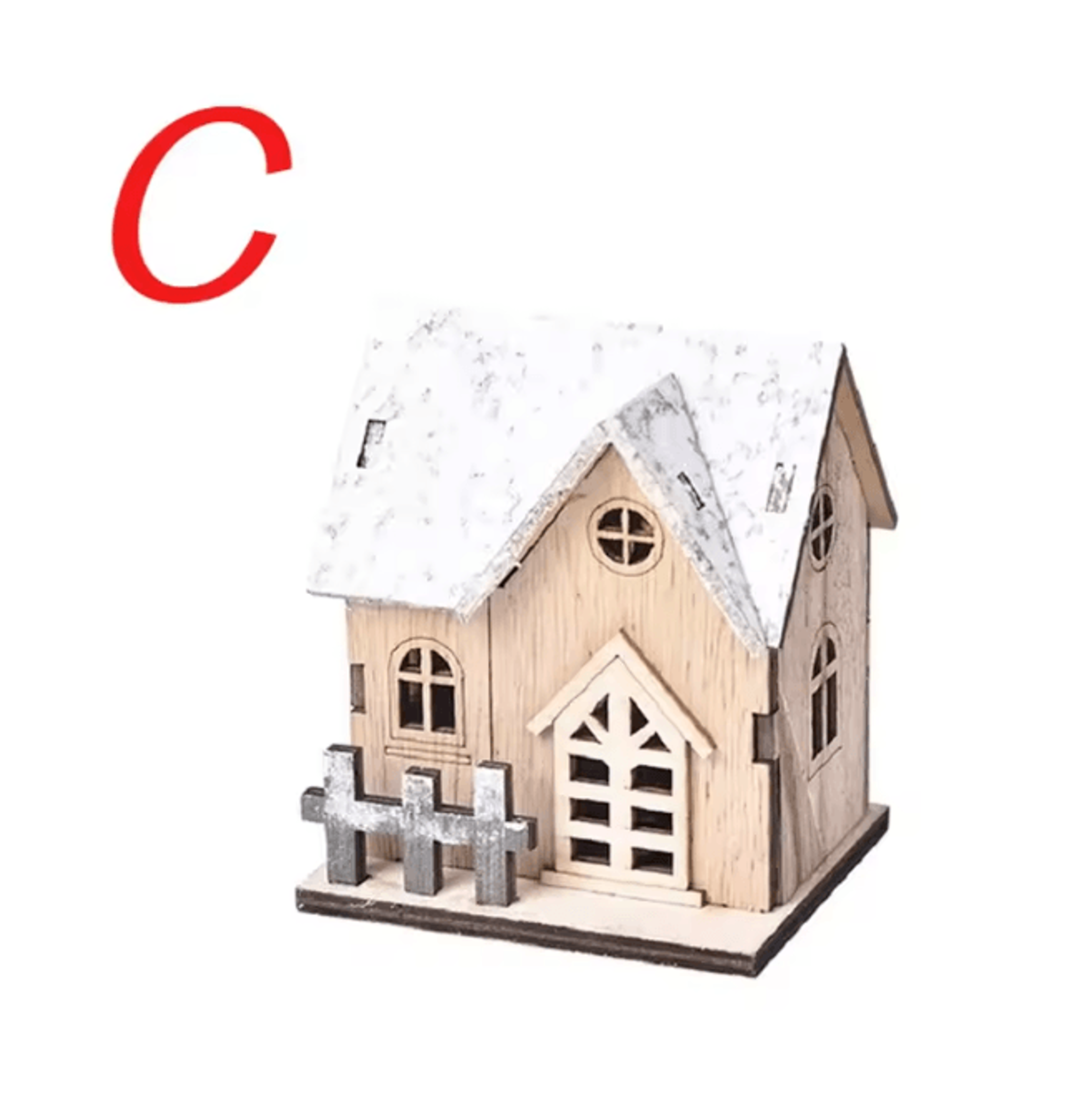 GlowCabin Wooden Christmas LED House Decoration 0
