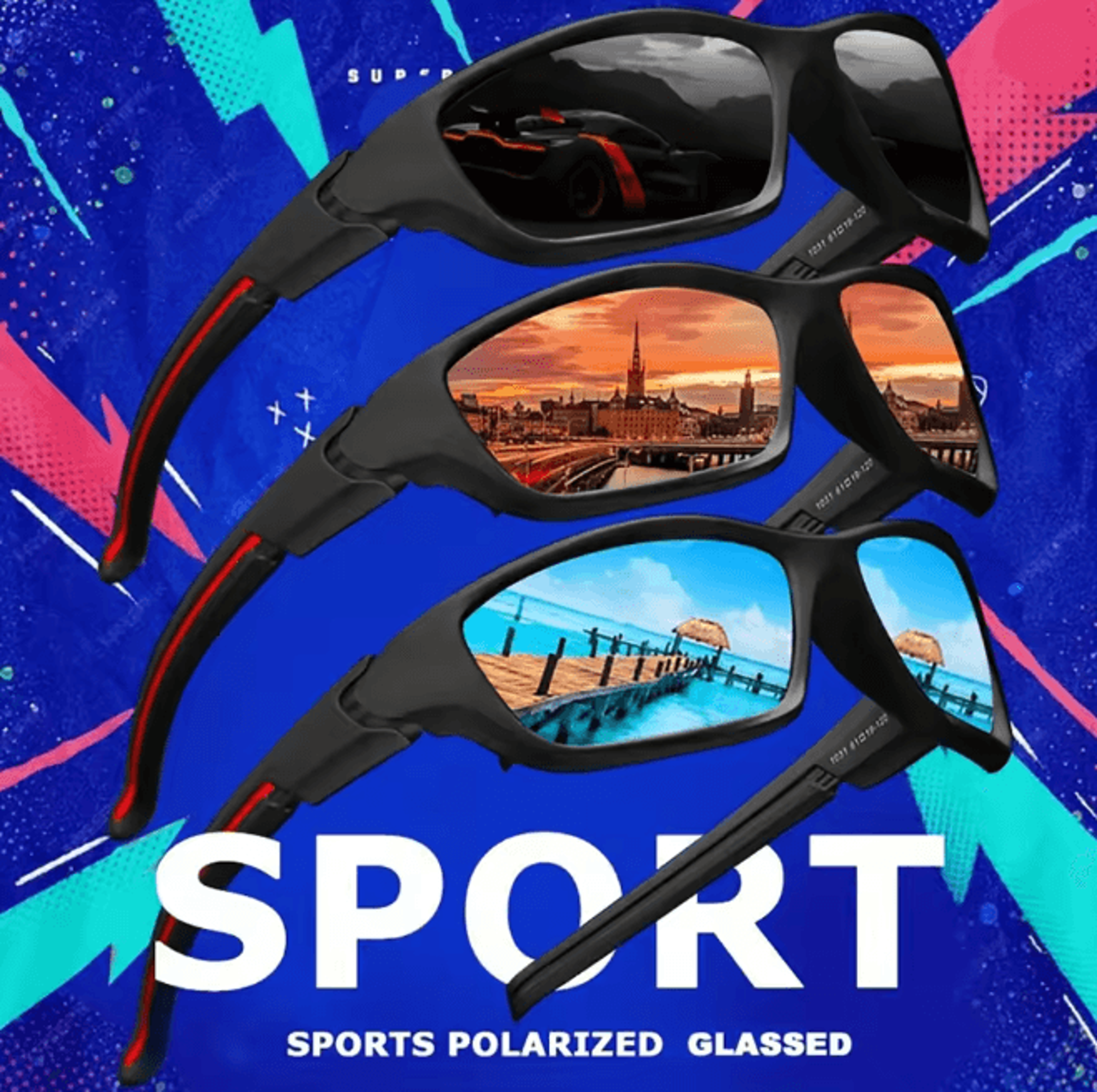 AeroView Polarized Sports Sunglasses 2 Pack For Men And Women 0